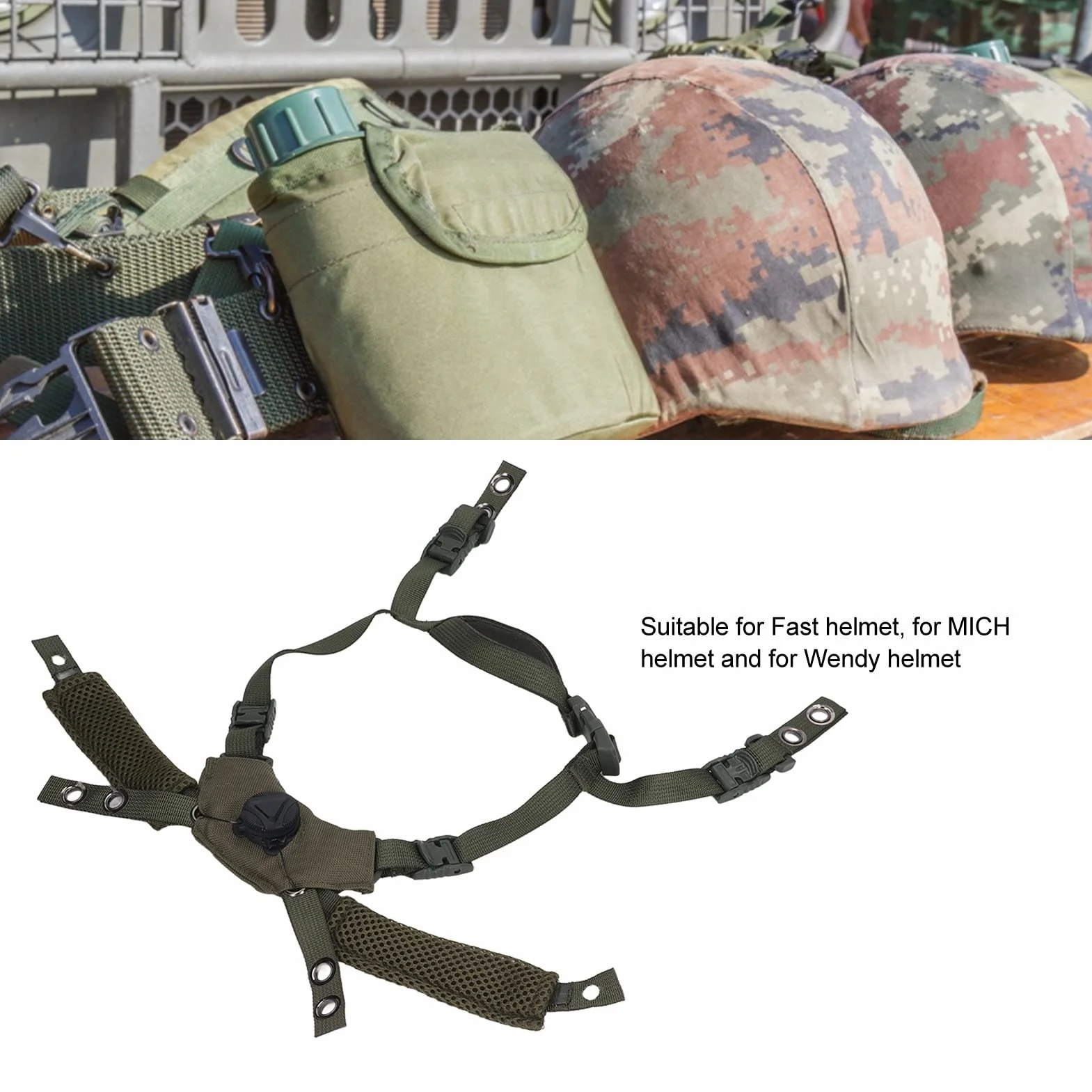 Regulowany Pasek Podbródkowy do Hełmu Airsoft Wendy Helmet Dial Suspension System