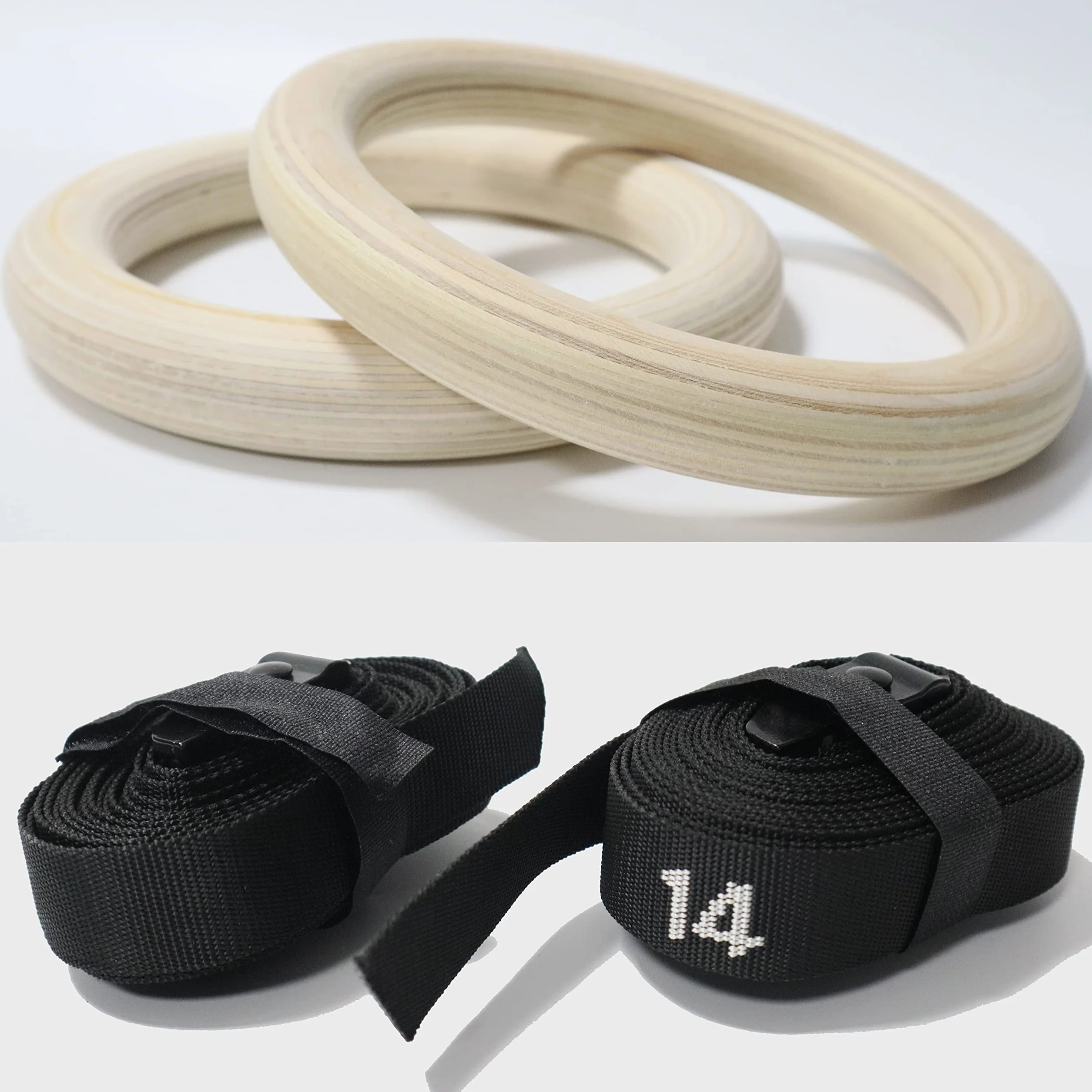 VLFit Drewniane olimpijskie pierścienie gimnastyczne o średnicy 32 mm/28 mm, olimpijskie pierścienie gimnastyczne do domowej siłowni i fitnessu, idealne do budowania mięśni, treningu brzucha i treningu siłowego