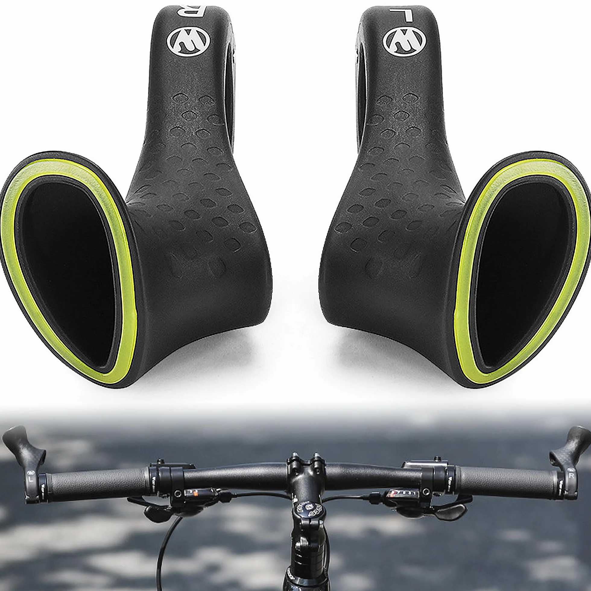 Ergonomiczne antypoślizgowe uchwyty na kierownicę rowerową MTB 21,8-22,2 mm