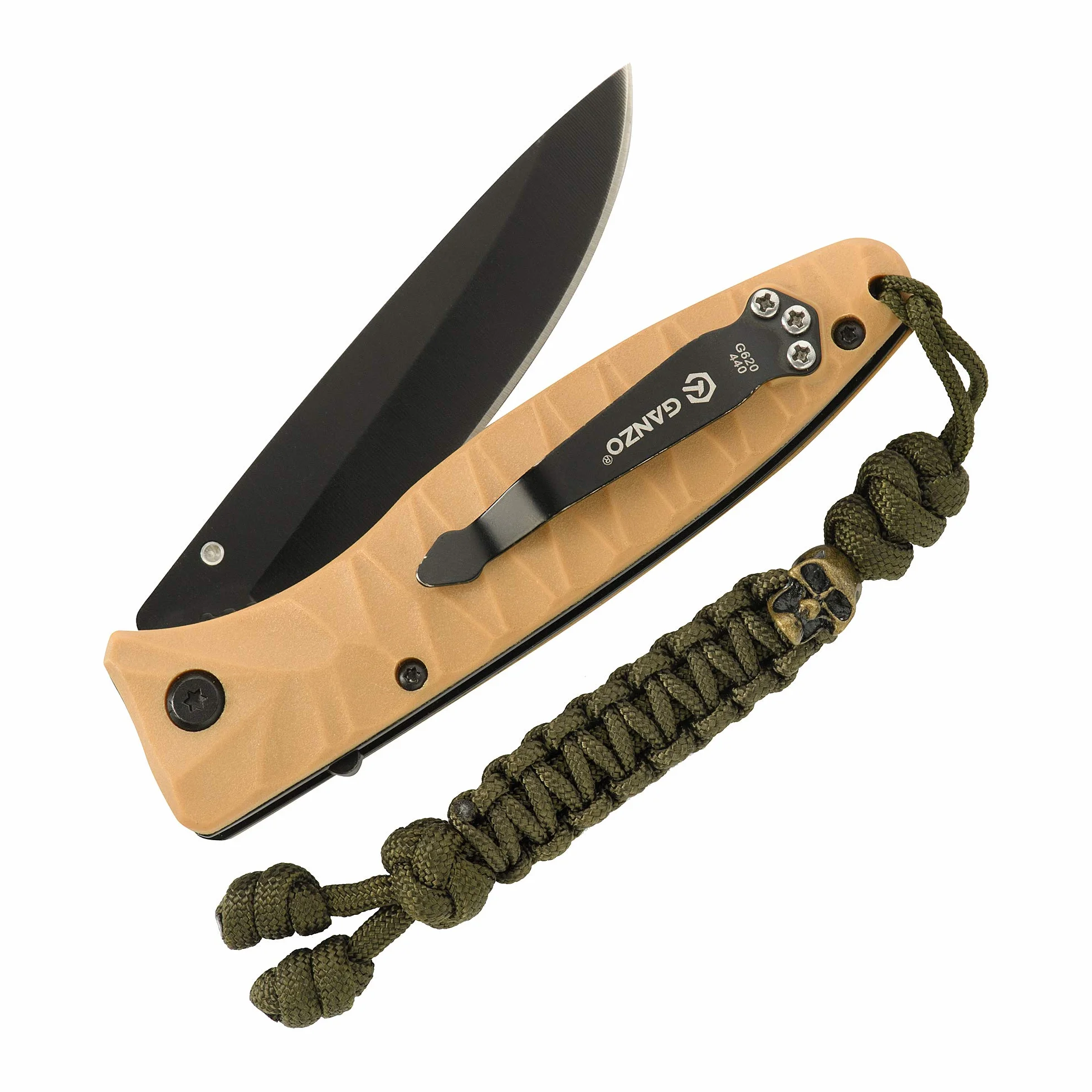 M-Tac Taktyczna Smycz do Noża Paracord z Czaszką i Koralikami - Loopy Snake
