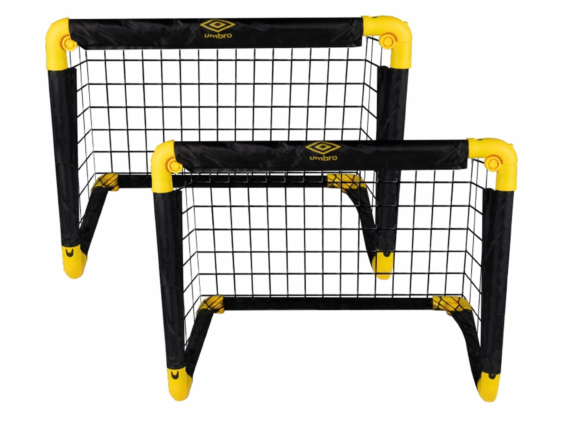 Umbro Bramki Piłkarskie 50x44x44 cm Czarny Żółty