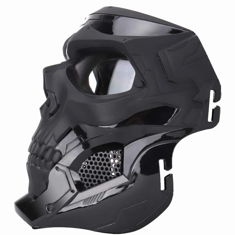 Paintball kask taktyczny maski czaszki oddychające strzelanie maski myśliwskie mężczyźni pełna twarz airsoft wojskowa maska na imprezę Halloween