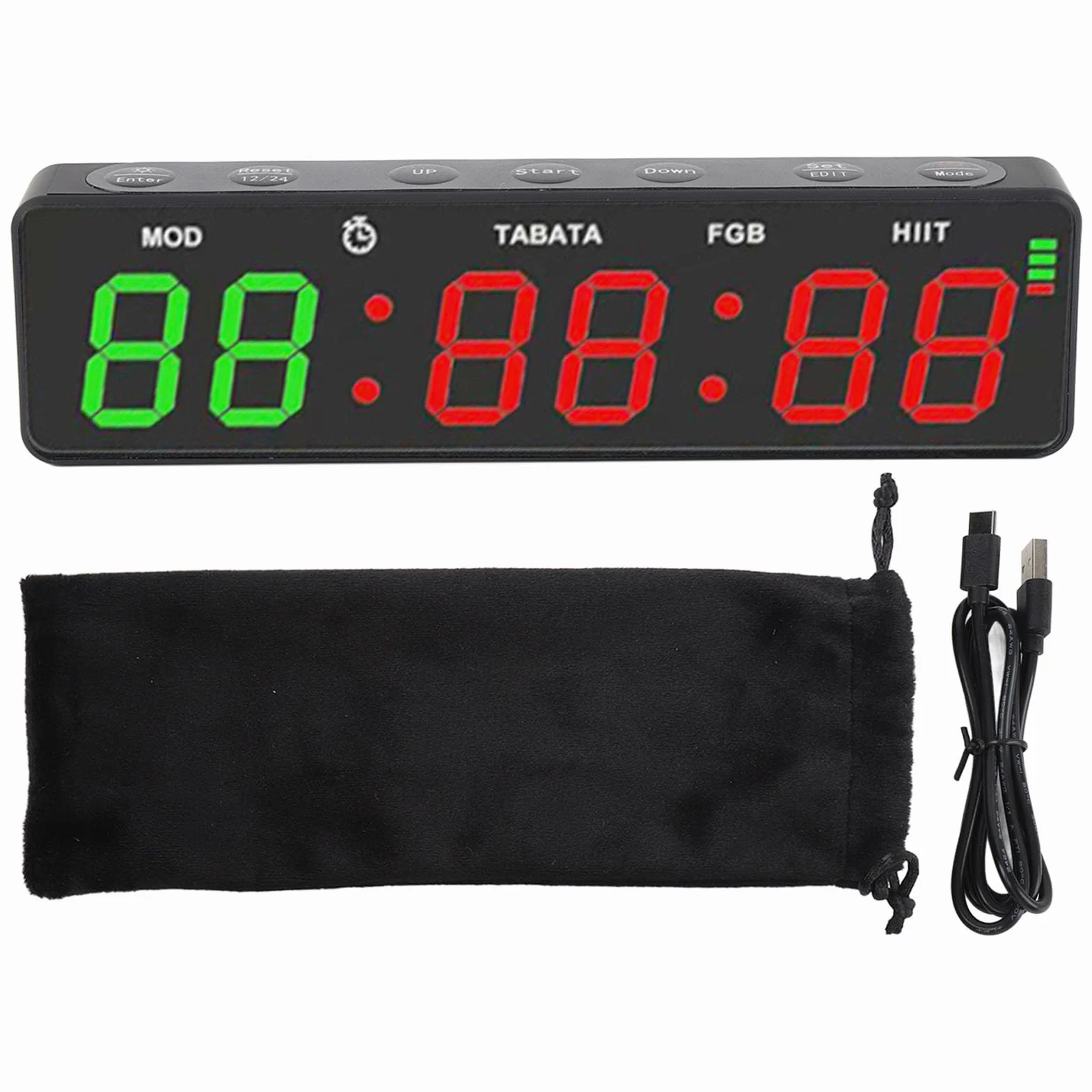 Dpofirs Magnetyczny Interwałowy Timer, Treningi HIIT, 99-minutowy Zegar Odliczający, Tryb Tabata, Przenośny Stoper do Siłowni do Treningu Jogi i Biegania
