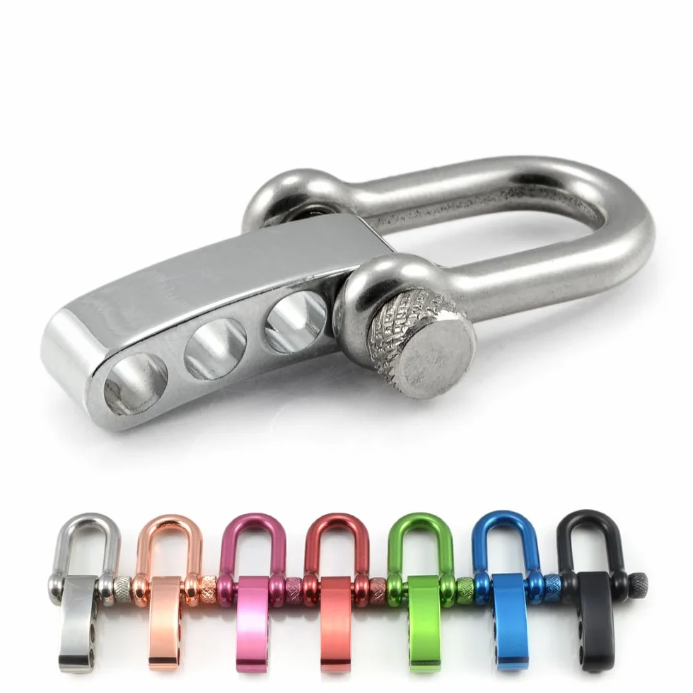 Ganzoo szekla prosta ze stali nierdzewnej, czarny, zestaw 3 szt., regulowane zamknięcie obrotowe na śrubę, rozmiar M, otwór 19 x 10 mm, grubość 5 mm, 23 g