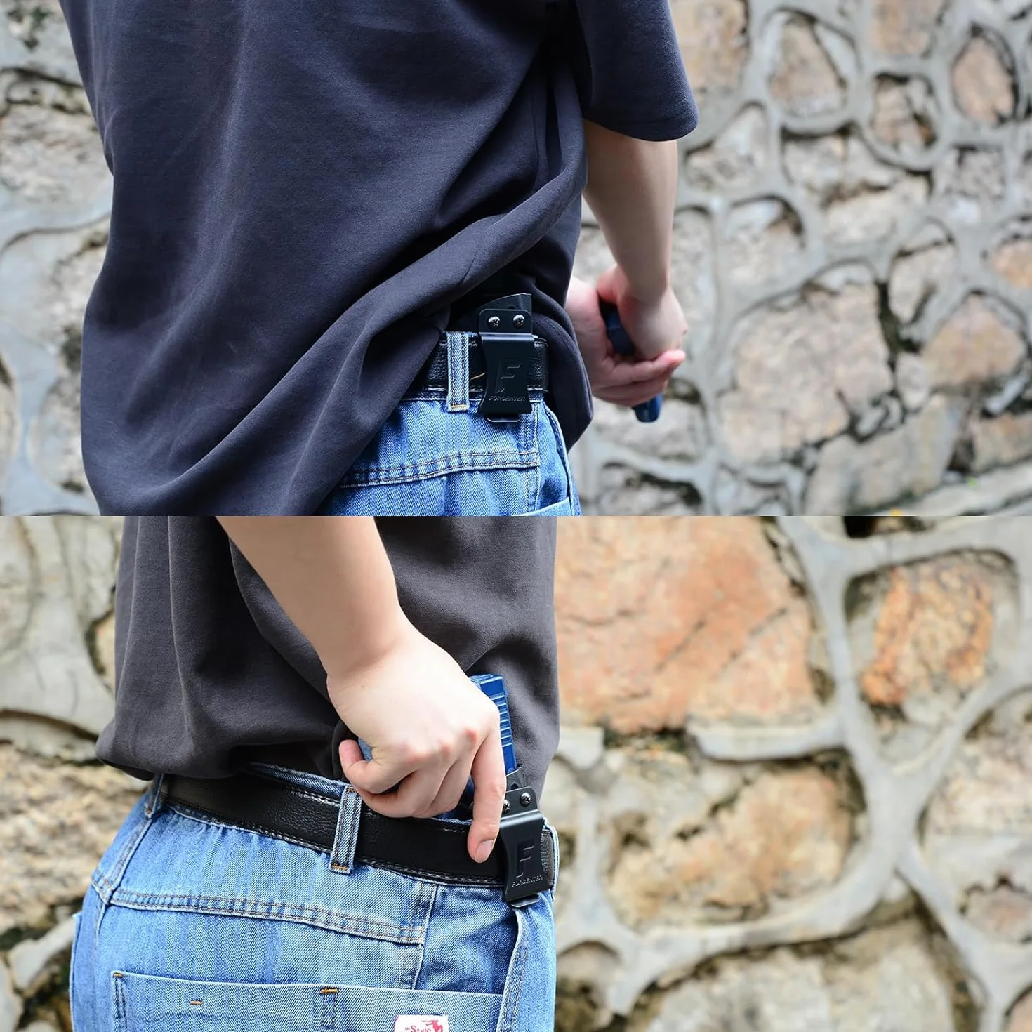 BOOSTEADY Kabura IWB KYDEX do Glock 19 19X 17 26 32 44 45 Gen (1-5) Prawa Ręka
