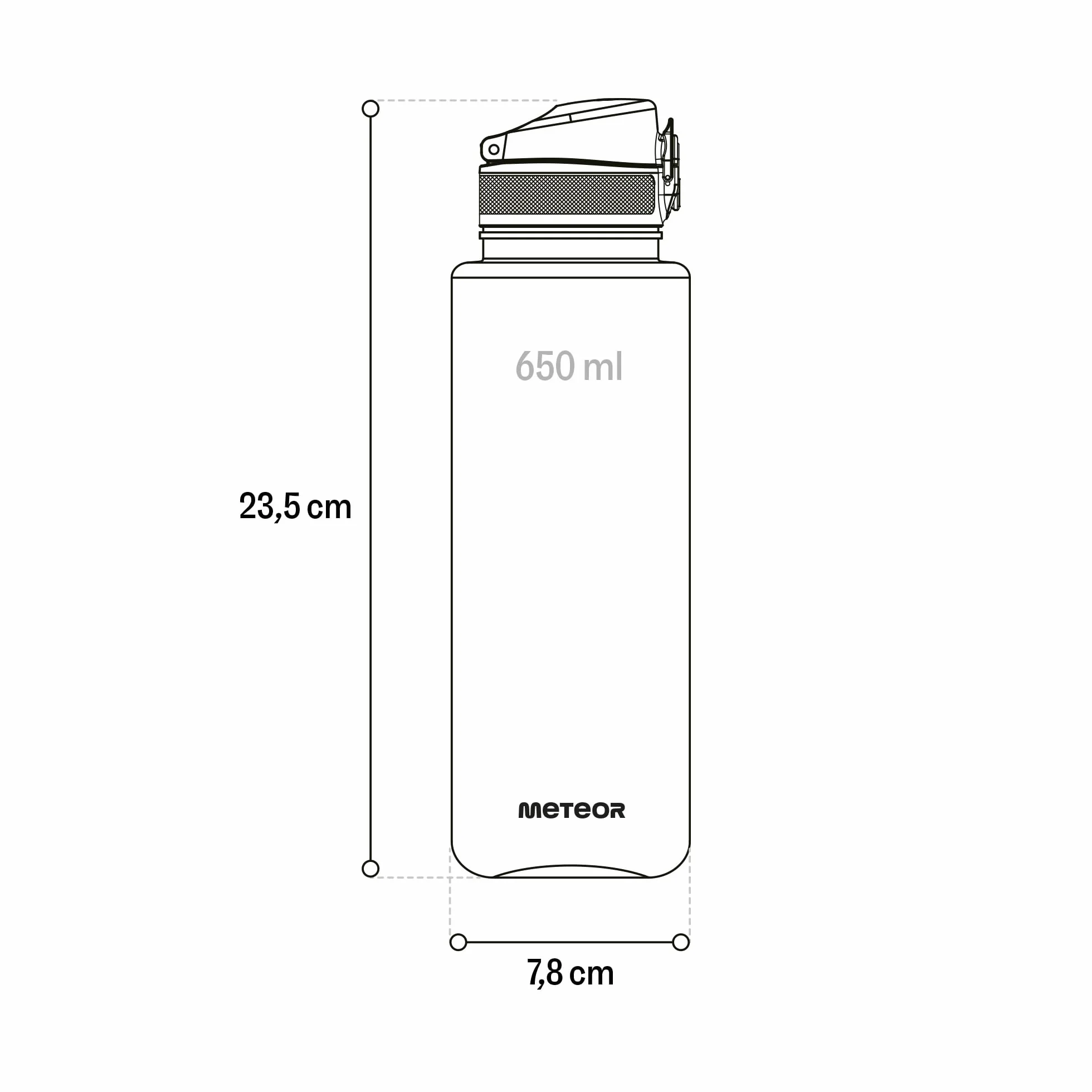 Meteor Butelka sportowa Tritan BPA Free 500-1500 ml