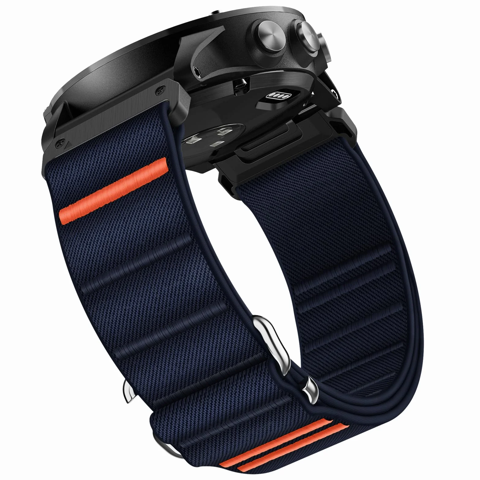 Suitisbest Sportowa bransoletka kompatybilna z bransoletką Garmin, 22 mm, Quick Fit, rozciągliwa, nylonowa, sportowa opaska z haczykiem S