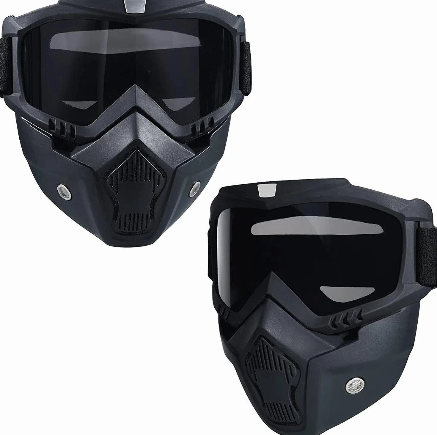 Airsoft, Paintball Full FaceTactical maska, zdejmowana maska z goglami, do jazdy na motocyklu, jazdy na nartach, Halloween, CS do gry Cosplay