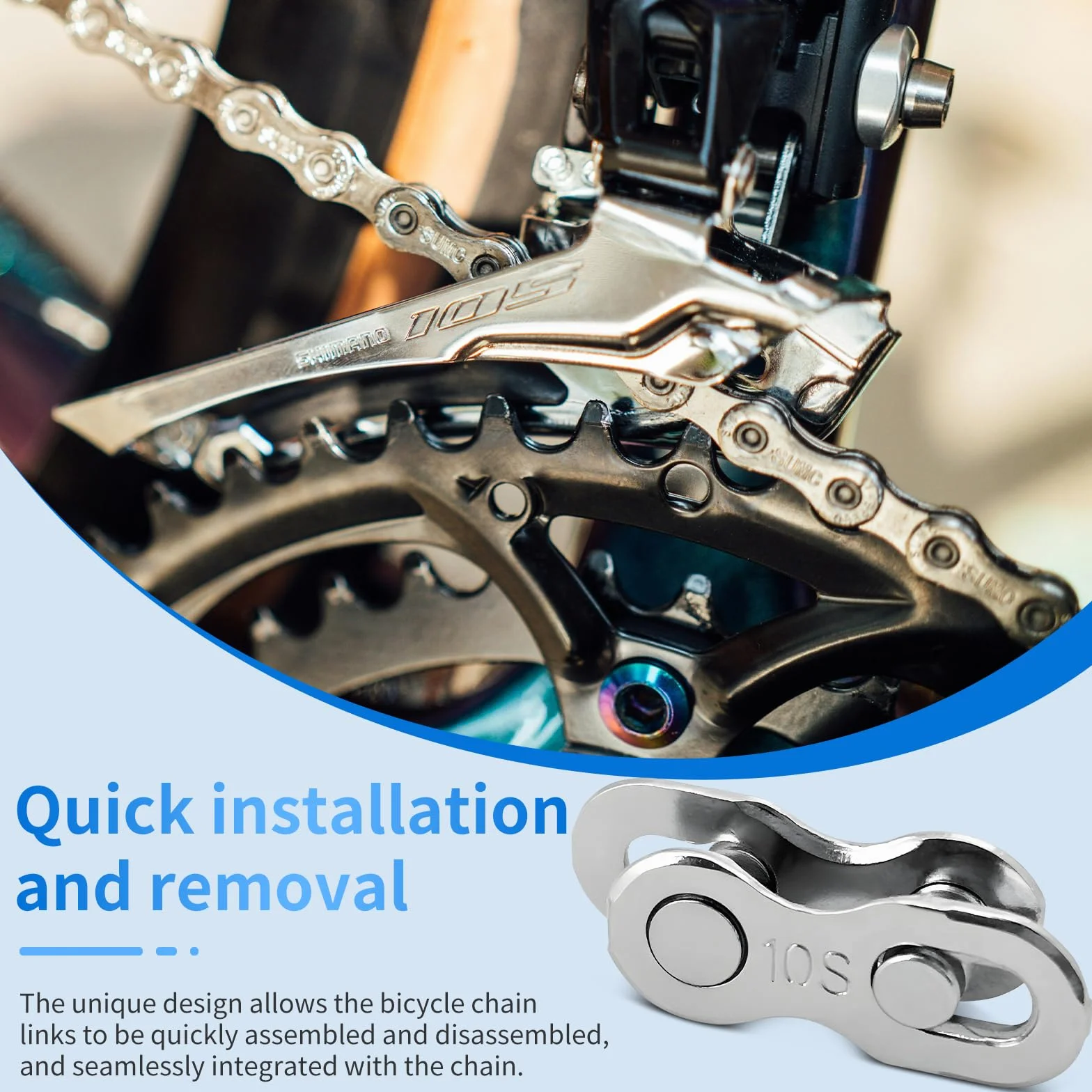 Zapięcie łańcuchowe Shimano 10 przegródek ogniwa łańcucha rowerowego