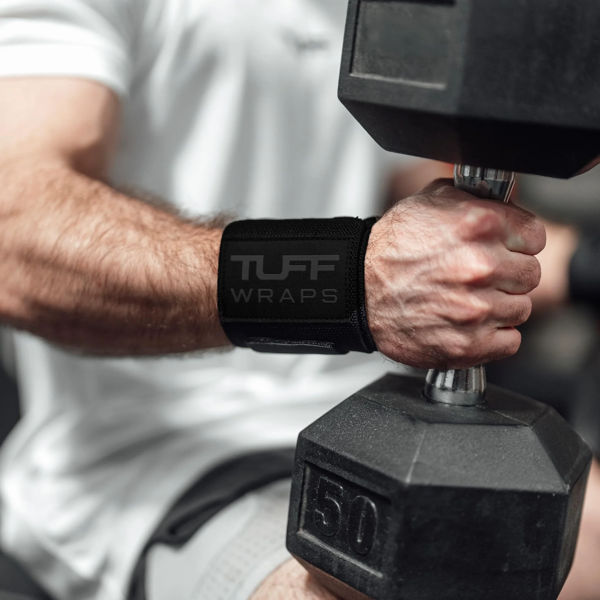 TuffWraps 40.0 cm opaski na nadgarstki: bez pętli na kciuki, wysokiej jakości opaski na nadgarstek na siłownię do podnoszenia ciężarów, wyciskania na ławce, trójboju siłowego i treningu crossowego