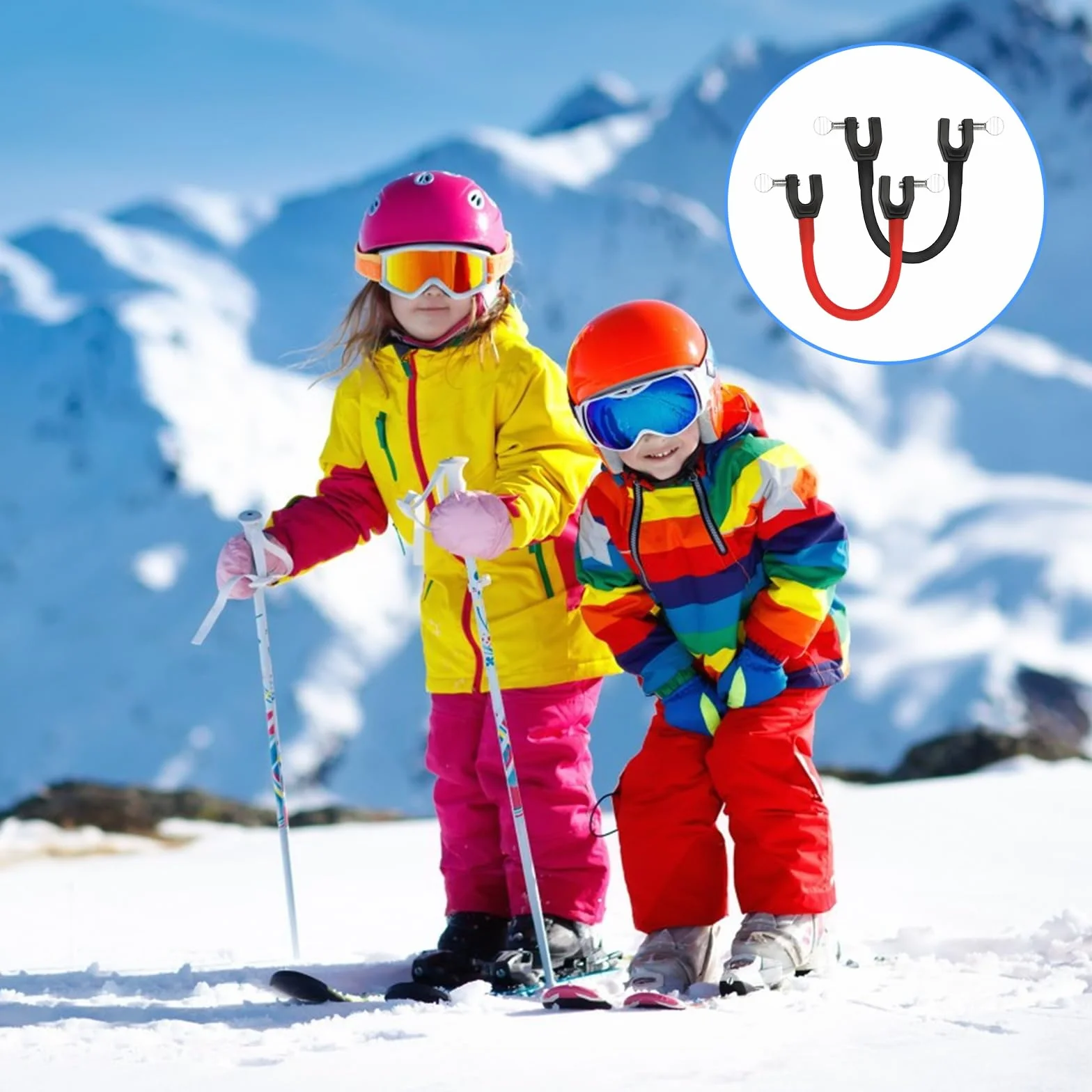 DUTIFUL Pomoc w skokach narciarskich, złącze do końcówek narciarskich, uczy regulacji prędkości, do jazdy na snowboardzie, dla początkujących