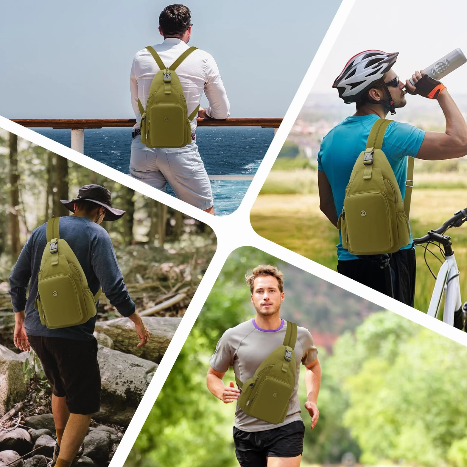 Torba na klatkę piersiową mały plecak męski torba na ramię Crossbody Sling lekka torba na klatkę piersiową antykradzieżowa nylon plecak na ramię mężczyźni kobiety na jazdę na rowerze podróż