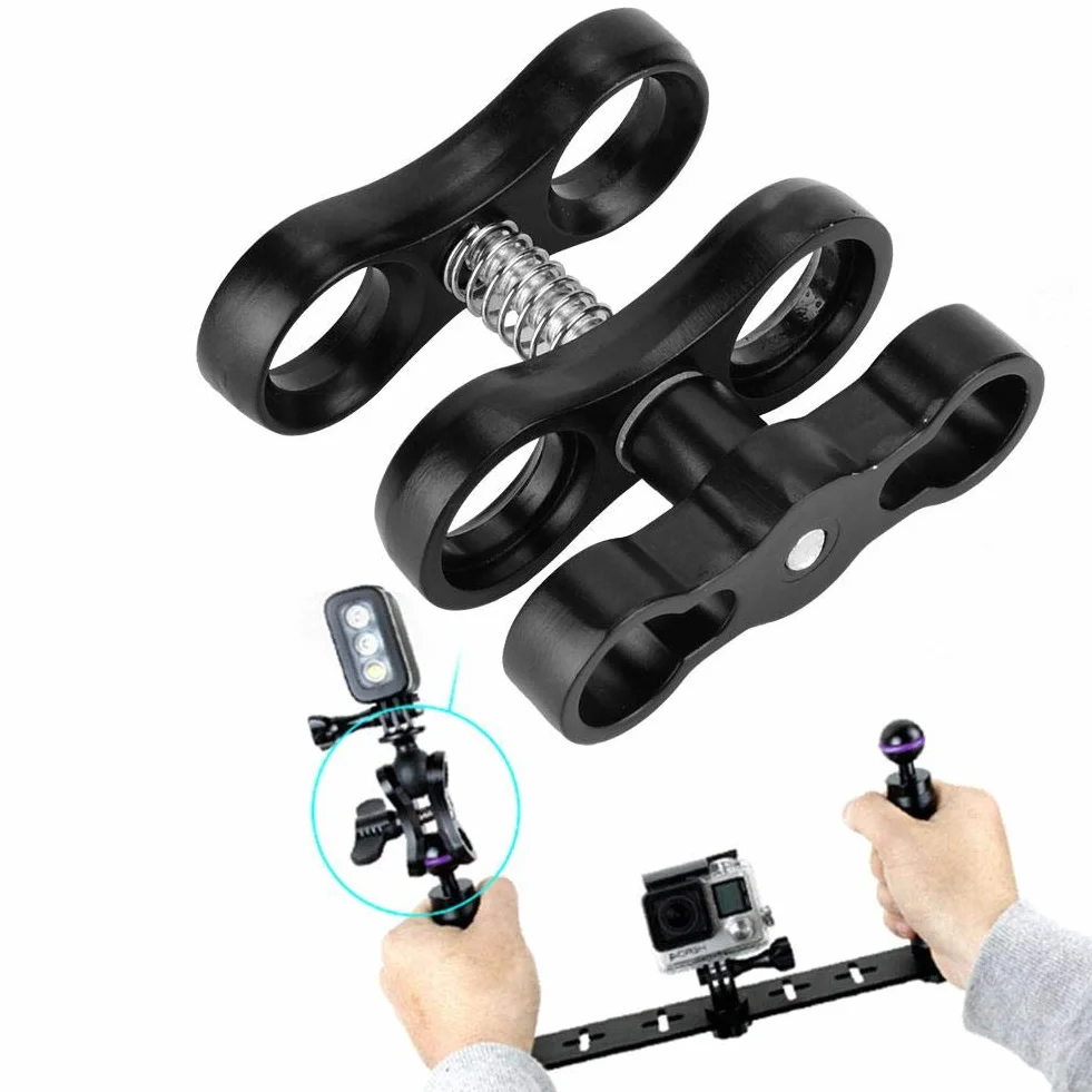 Adapter zaciskowy ze stopu aluminium do mocowania mini klips kulka motylkowa nurkowania