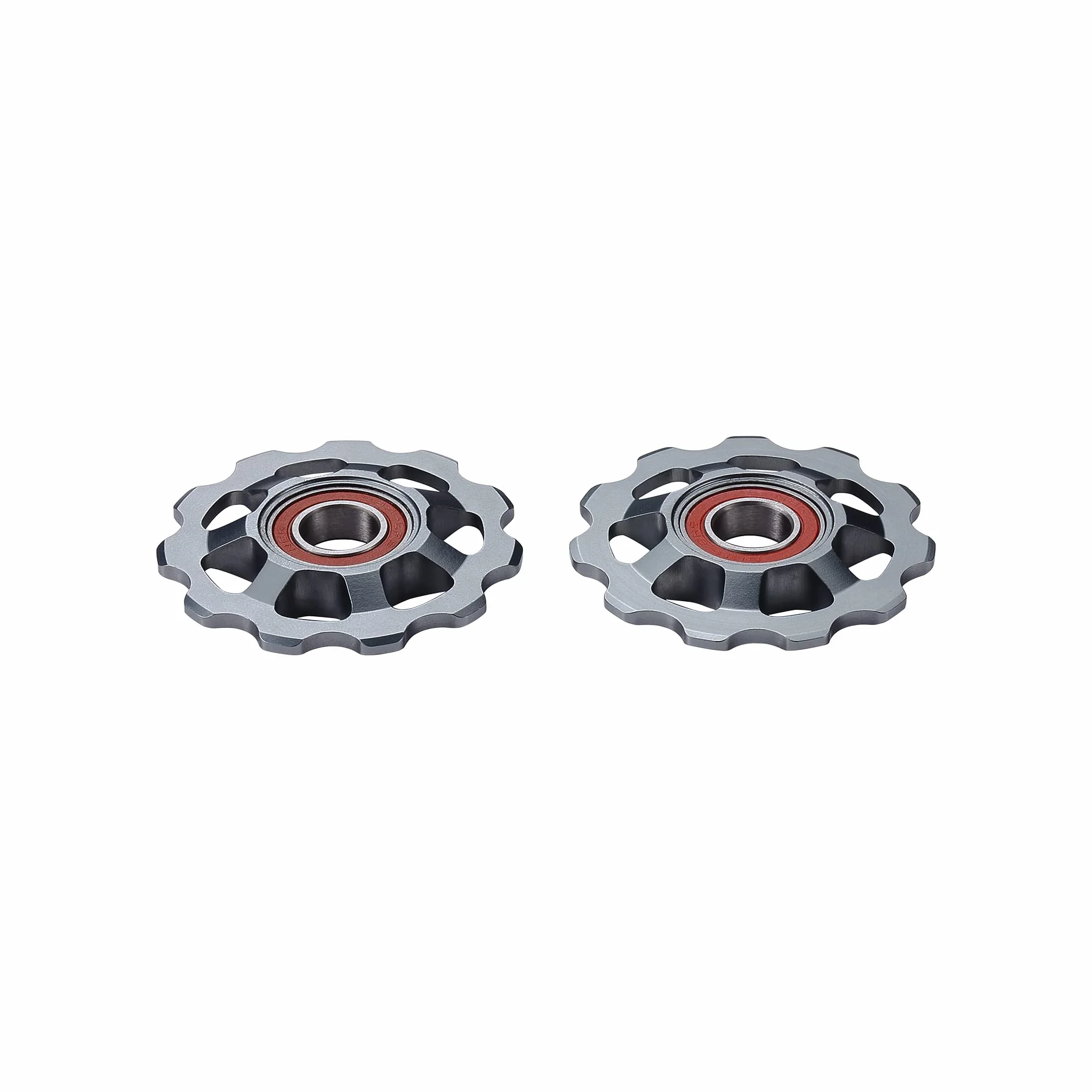 BBB Cycling 11-T Ceramic 7075 przerzutka ze stopu aluminium koła dżokejowe SRAM Shimano i Campagnolo kompatybilne koła pasowe łożyska ceramiczne 9-10- i 11-biegowe AluBoys BDP-22, szare