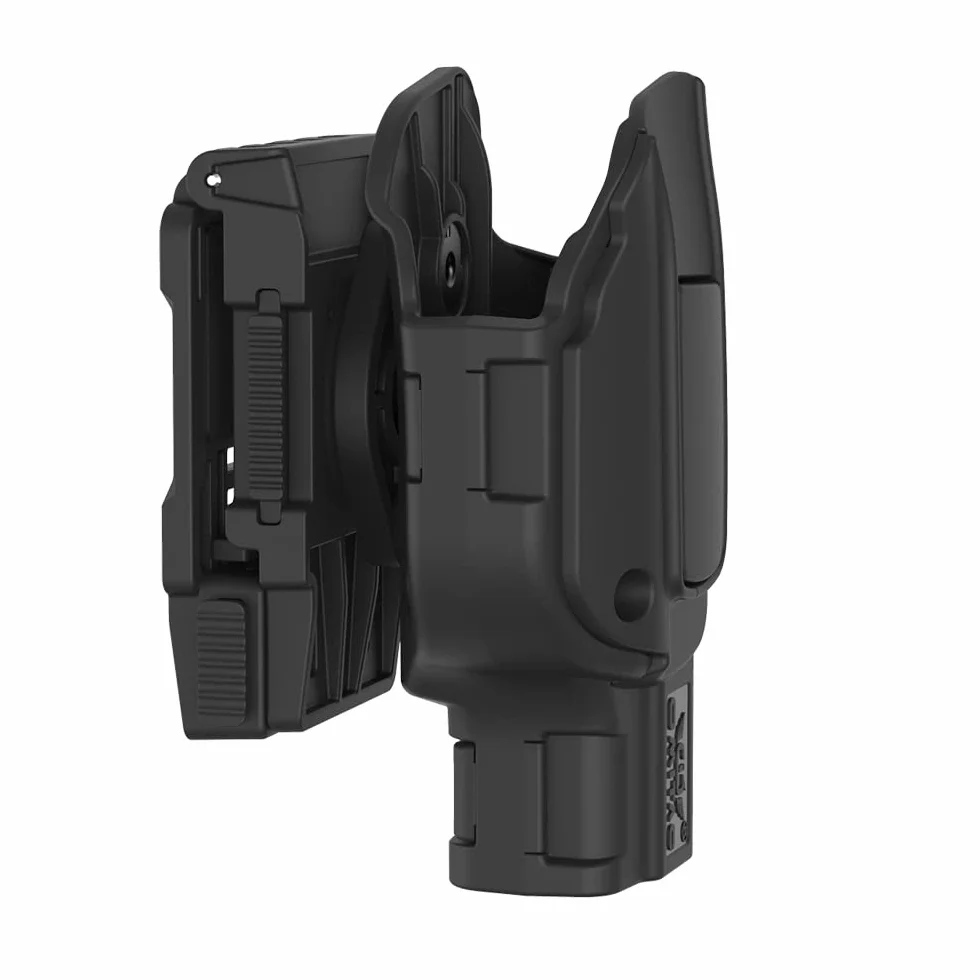 G19 Obracany o 360 ° etui do Glock 19 G23 G32 Gen 1.2,3,4 G19 gen5, taktyczne etui OWB Level 2 prawo ręka automatyczna blokada / indeks zwolniony pas zewnętrzny ukryty pokrowiec