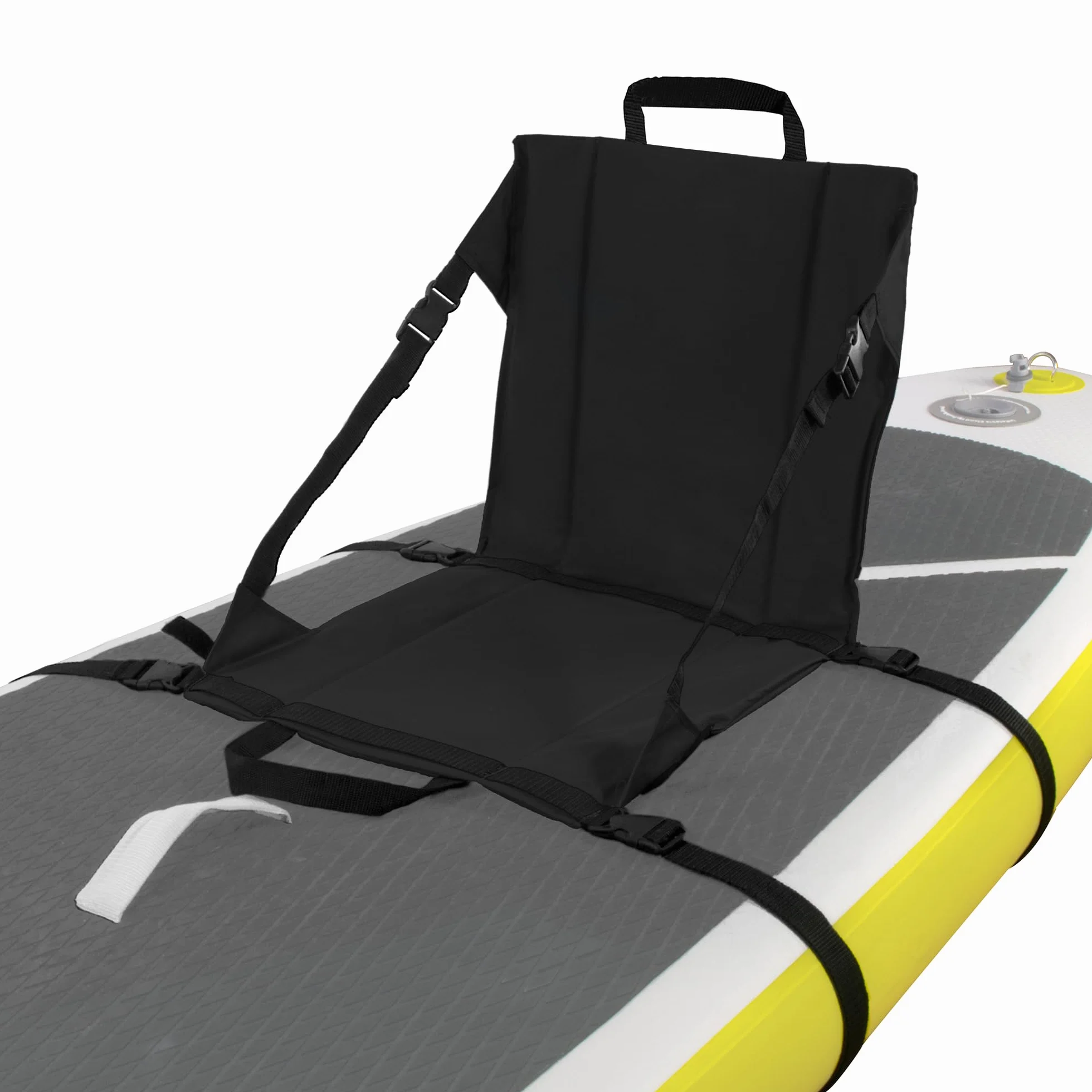 Uniwersalne siedzisko SUP do SUP SUP SUP do deski SUP BLUE/BLACK pasuje do wszystkich desek SUP, nie wymaga pierścieni D i metalowych karabińczyków do montażu, łatwa instalacja z 2 paskami (czarny)