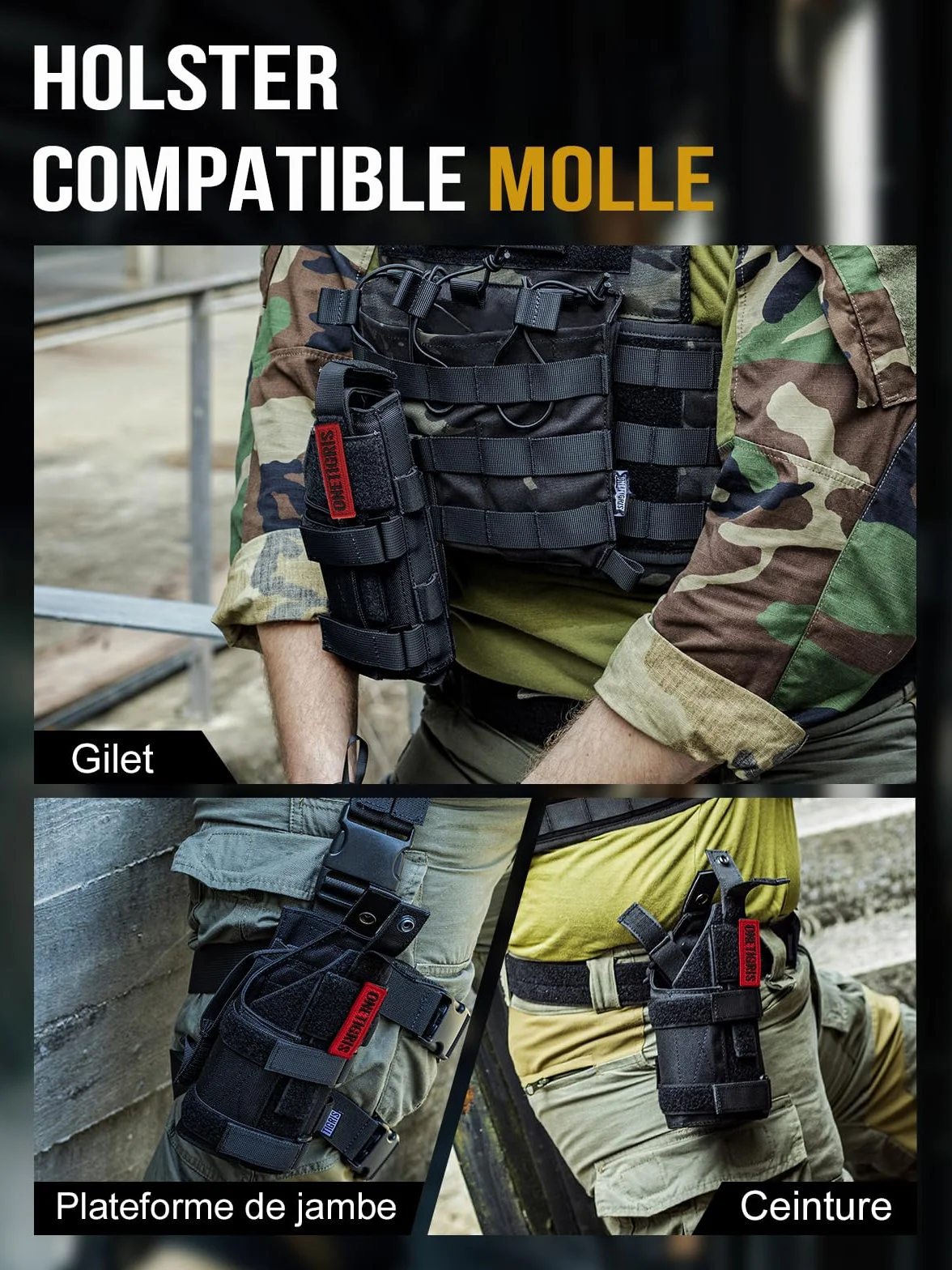 OneTigris 1000D nylonowa kabura na pistolet Molle kabura na pistolet