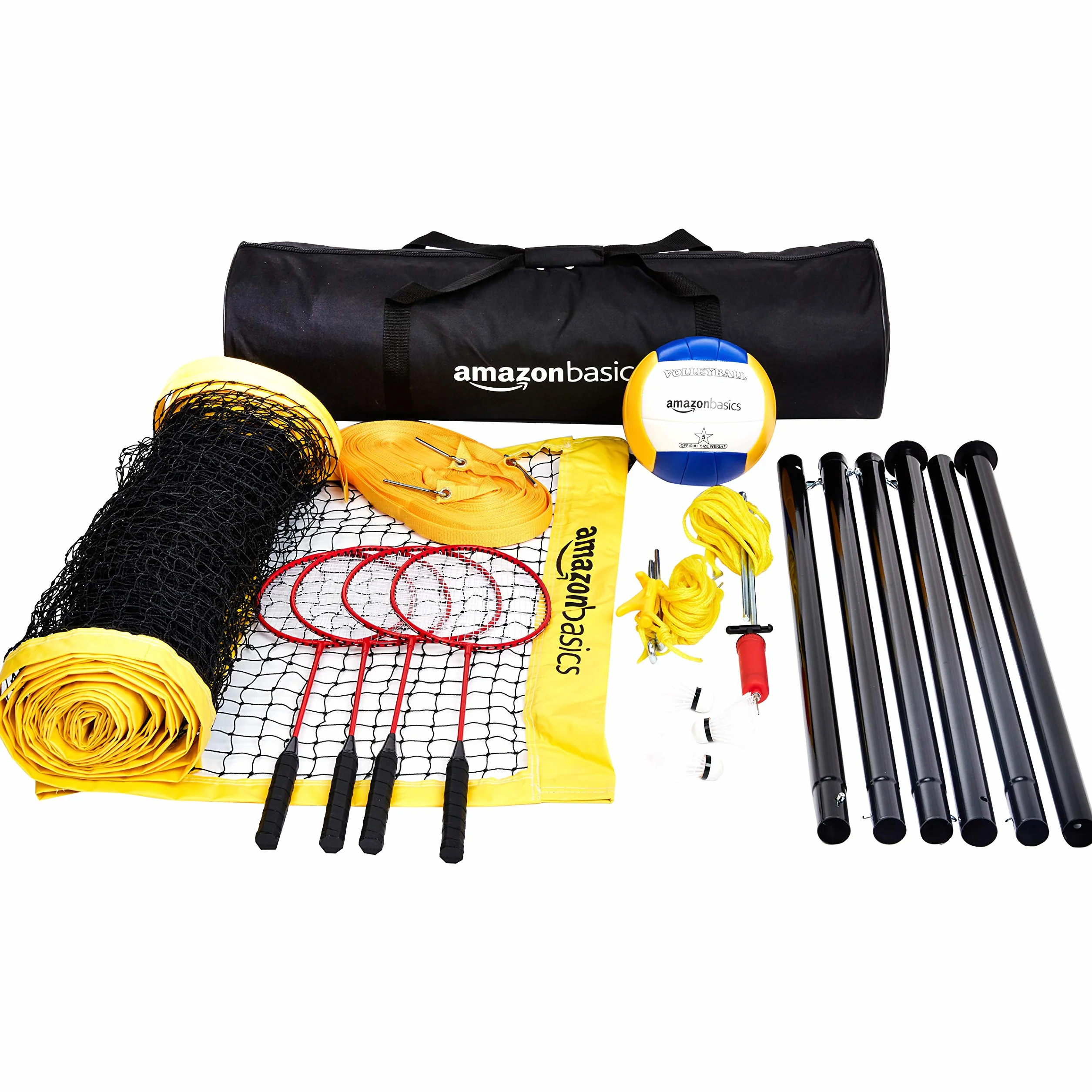 Amazon Basics Zestaw do siatkówki i badmintona