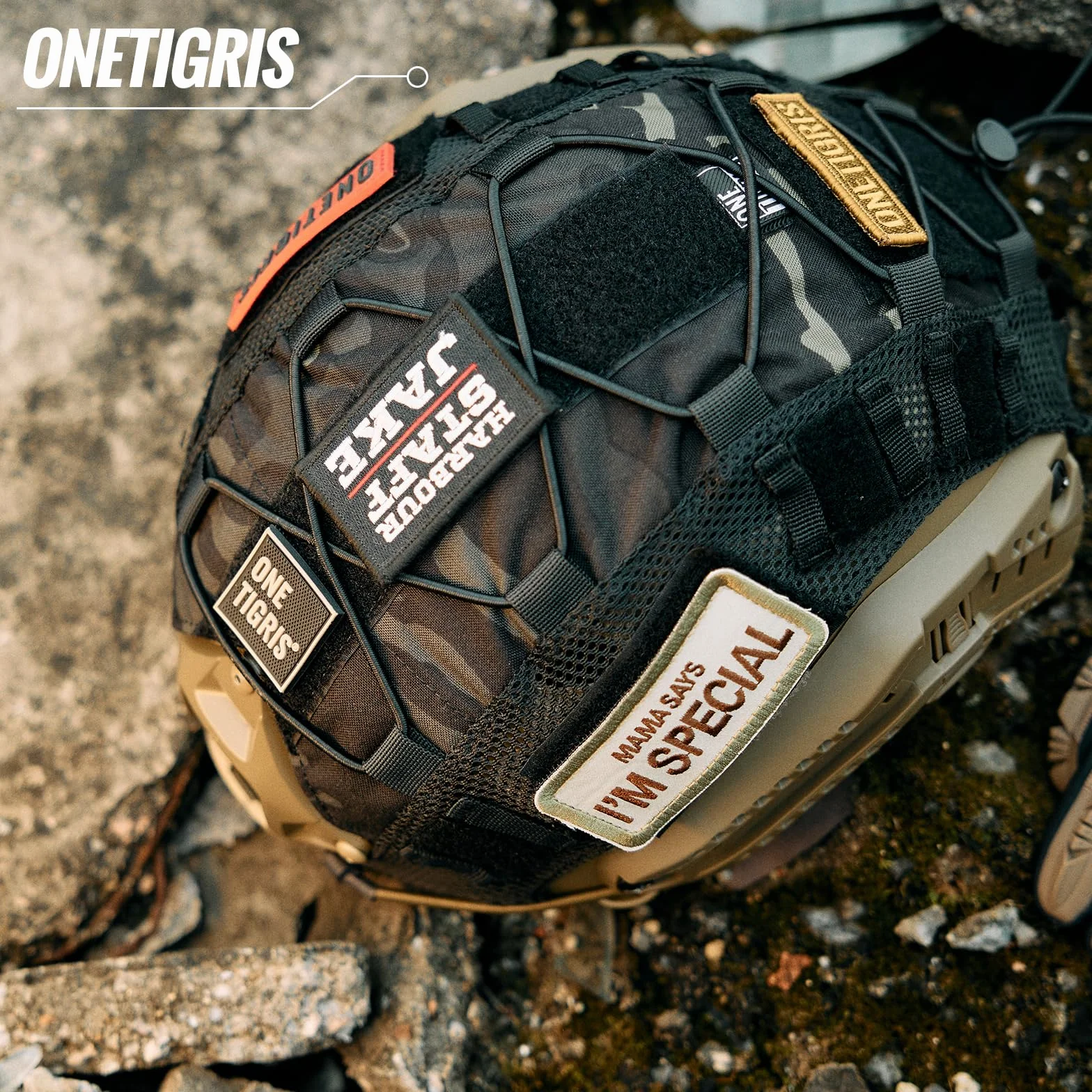 OneTigris Taktyczny pokrowiec na kask 06 Fast pokrowiec na kask balistyczny, w rozmiarze L i Fast PJ, rozmiar L/XL