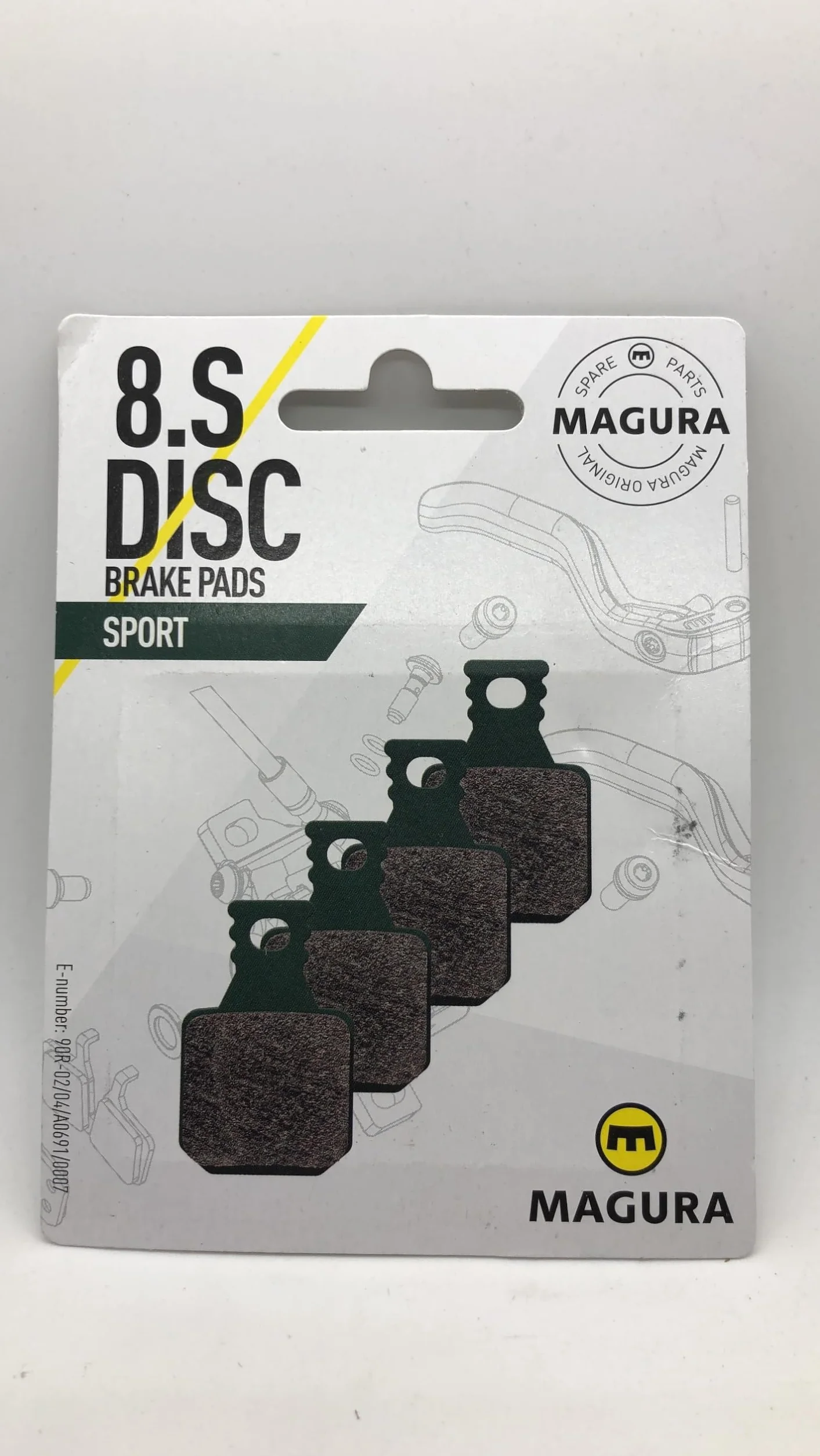 Magura Unisex – 8.S klocki hamulcowe dla dorosłych, zielone, 2 pary