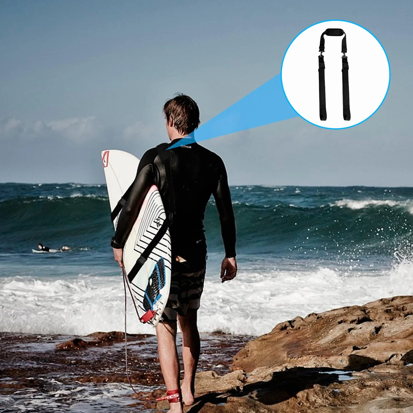 Pasek do noszenia deski surfingowej, regulowany pasek do noszenia, akcesoria SUP, pasek do noszenia deski surfingowej, deski surfingowej, kajaka, wzmocnionego wyposażenia