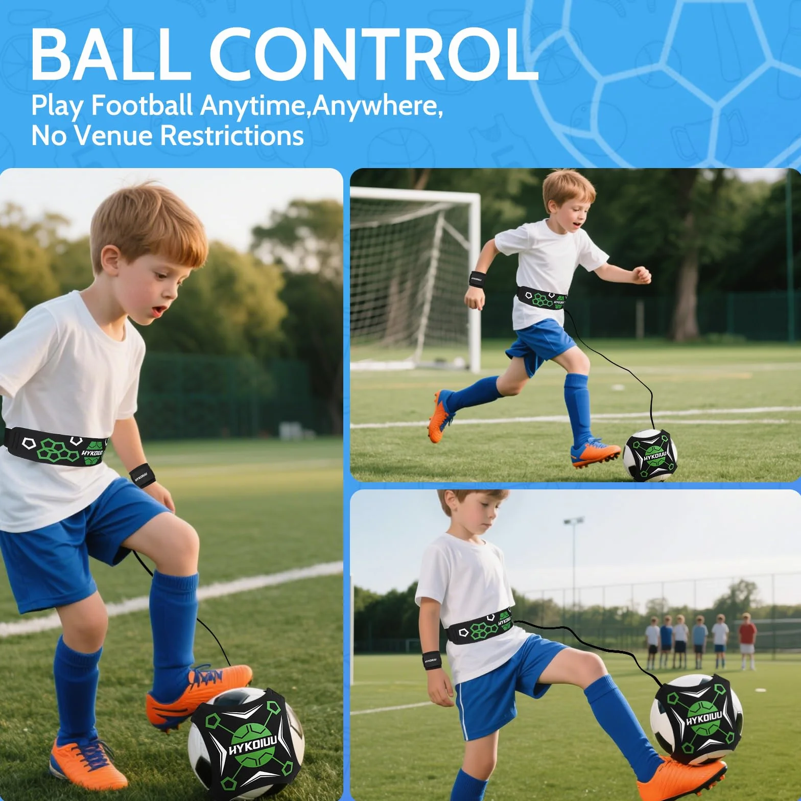 Football Training Mat With Kick Trainer 90 X 60 Cm Football Skills Mat Mastery Footstep Agility Pad To Boost Speed, Strength & Coordination Non-Slip Footbal Mastery For Kids Youth Gifts