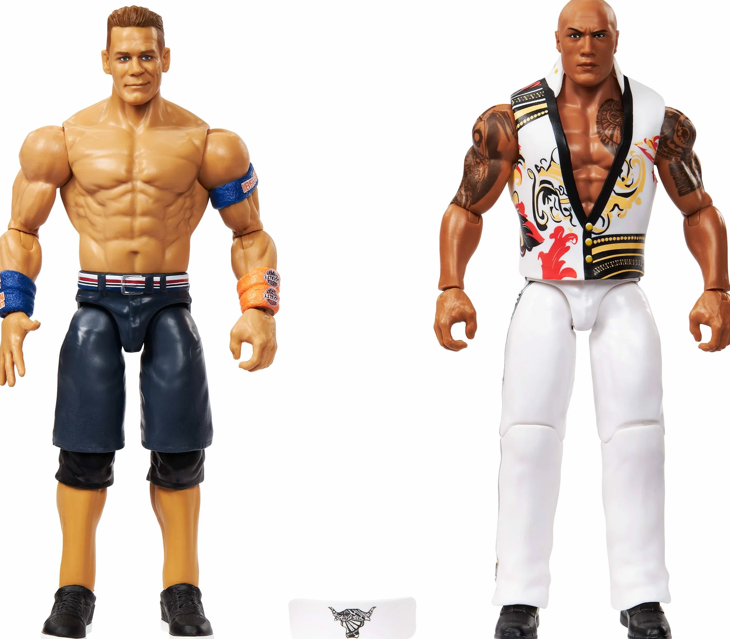 Mattel WWE Championship Showdown 2-częściowy zestaw figurek akcji Rock & John Cena 15 cm