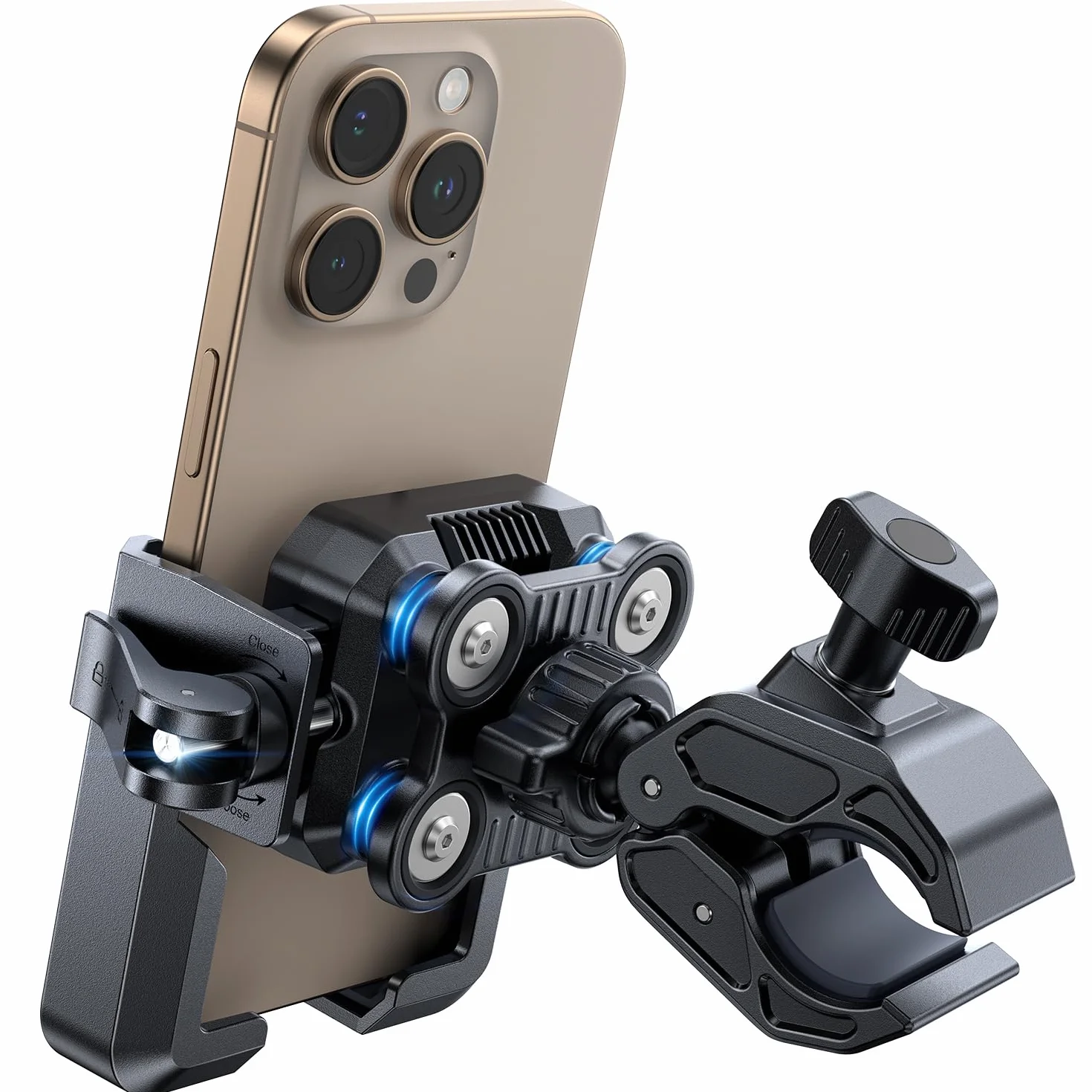 JOYROOM Uchwyt Telefon Rowerowy i Motocyklowy 4-Punktowy System Antywibracyjny Antywibracyjny Uchwyt Motocyklowy dla iPhone 16 Samsung S24 4,7"-7"