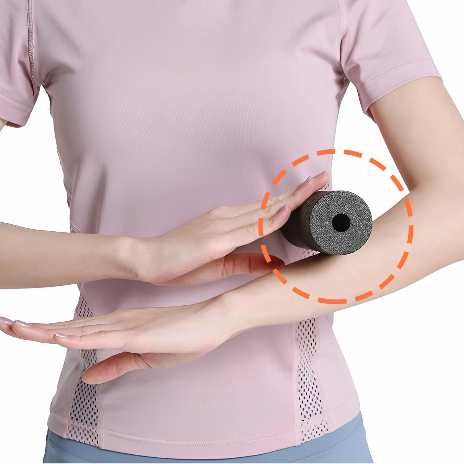 Wałek do masażu powięzi do fitnessu, 15 x 5 cm, wałek piankowy, mini wałek do pleców, do masażu powięzi, mały wałek gimnastyczny do stóp, kręgosłupa, akupresury, zapalenia powięzi podeszwowej