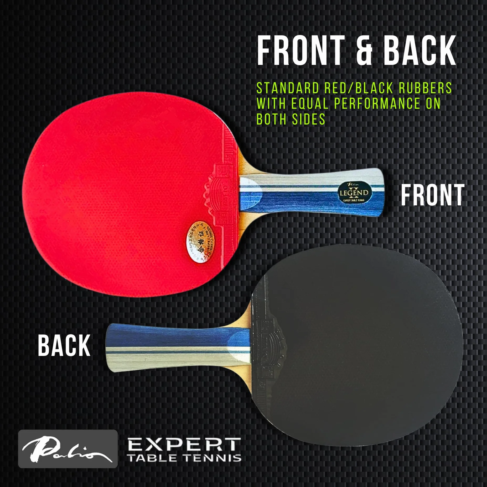 Palio Legend 2.0 kij do tenisa stołowego i etui, zatwierdzona przez ITTF zaawansowana rakieta do pingponga | maksymalna moc, prędkość i wirowanie