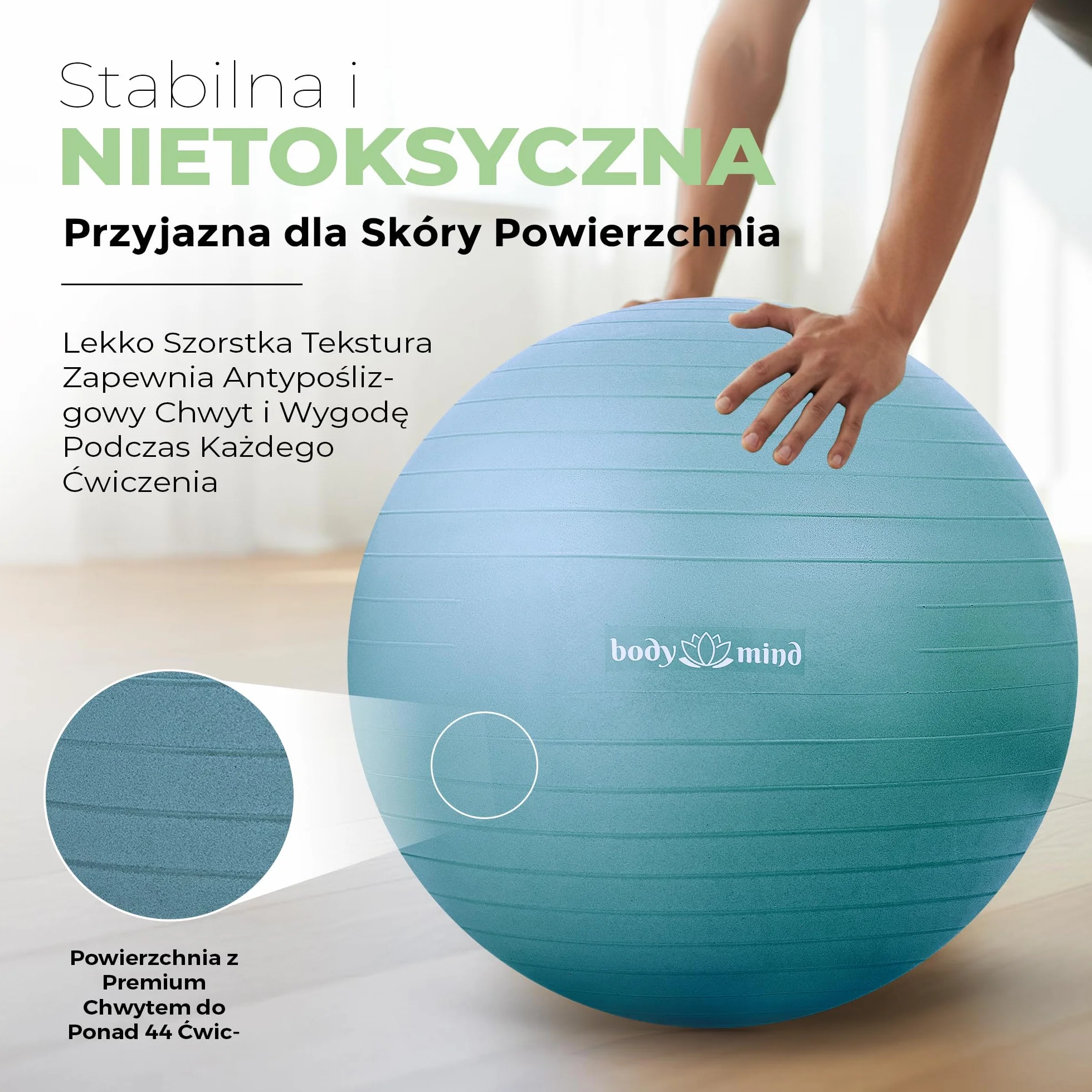 Piłka gimnastyczna z pompą powietrza – piłka pilatesowa Anti-Burst, piłka Pezzi dla kobiet w ciąży Ergonomiczne siedzisko jako krzesło biurowe, piłka do jogi, gimnastyki i treningu