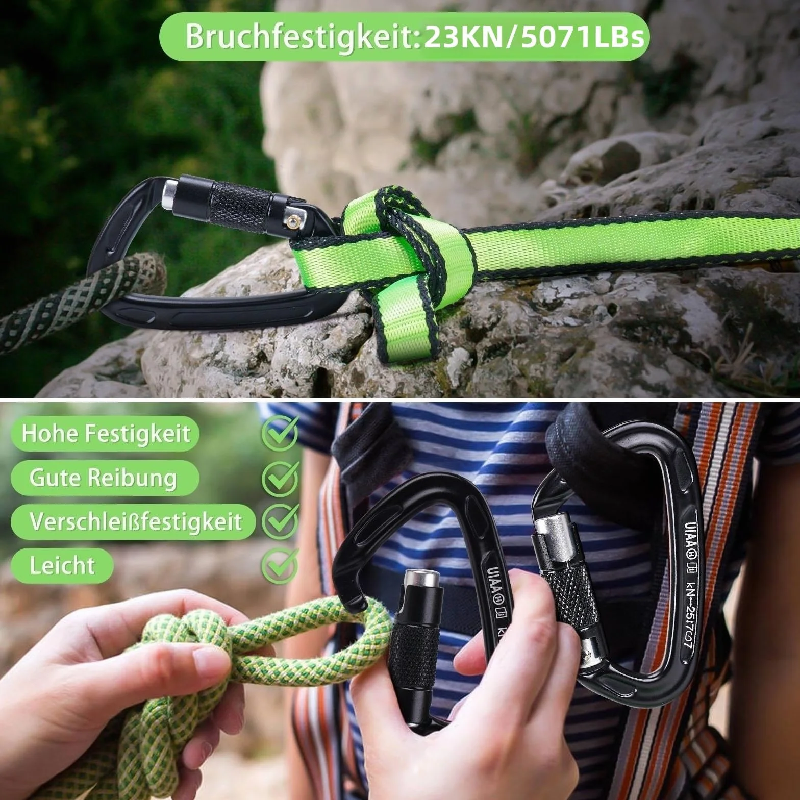 LETTO & TAILOR Zestaw 2 pętli do wspinaczki 23 kN 19 mm nylonowe