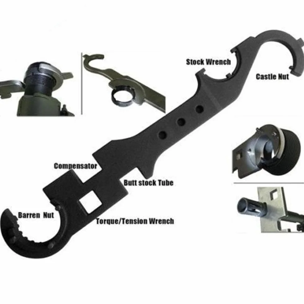 AR15 / M4 Tactical Armorers karabin Combo Klucz do nakrętki i łożyska, narzędzie do demontażu i instalacji AR15 / M4