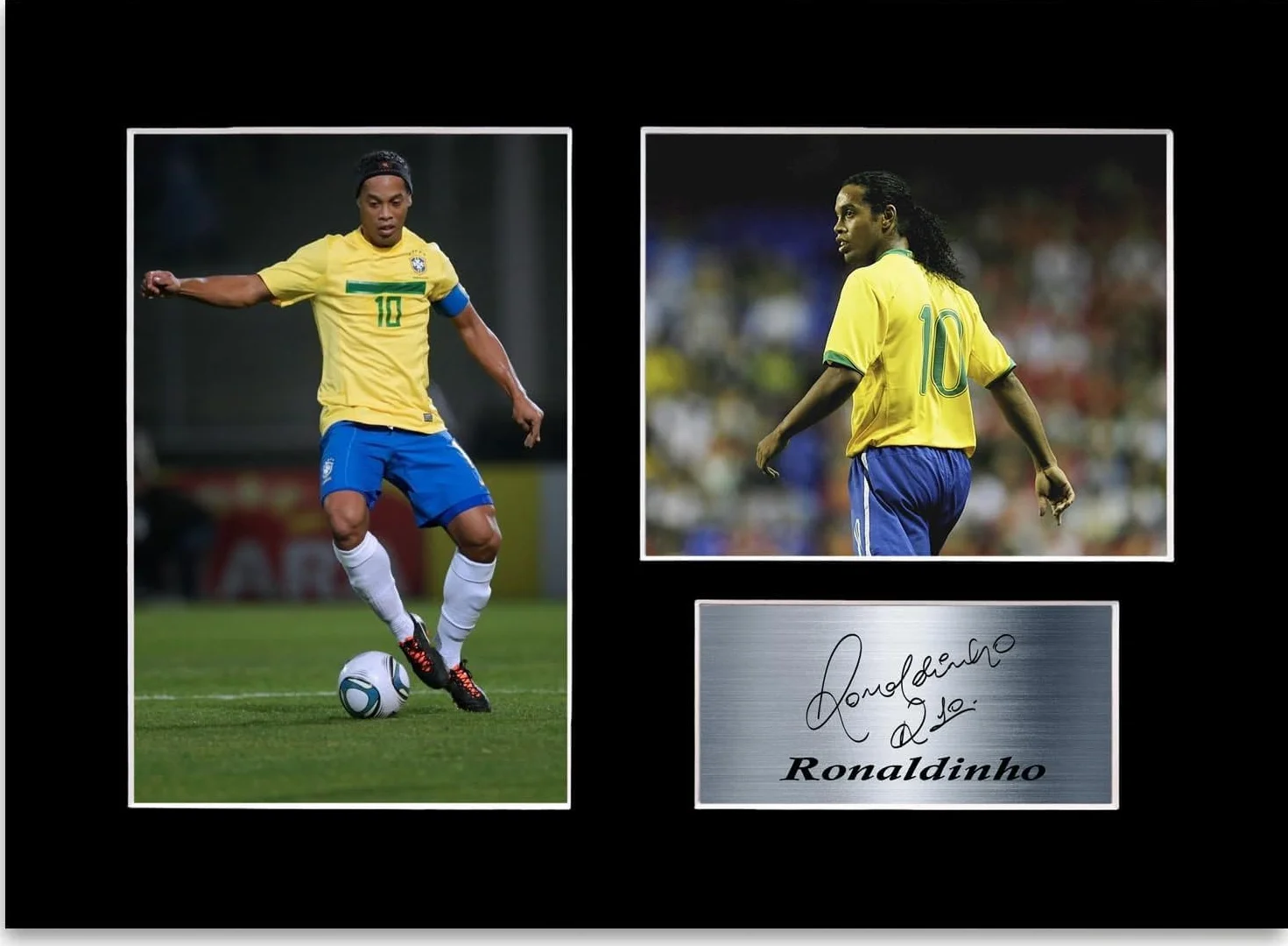 Piłkarz Ronaldinho Brazylia A4 drukowany podpisany autograf zdjęcie uchwyt plakat dla fanów i kibiców