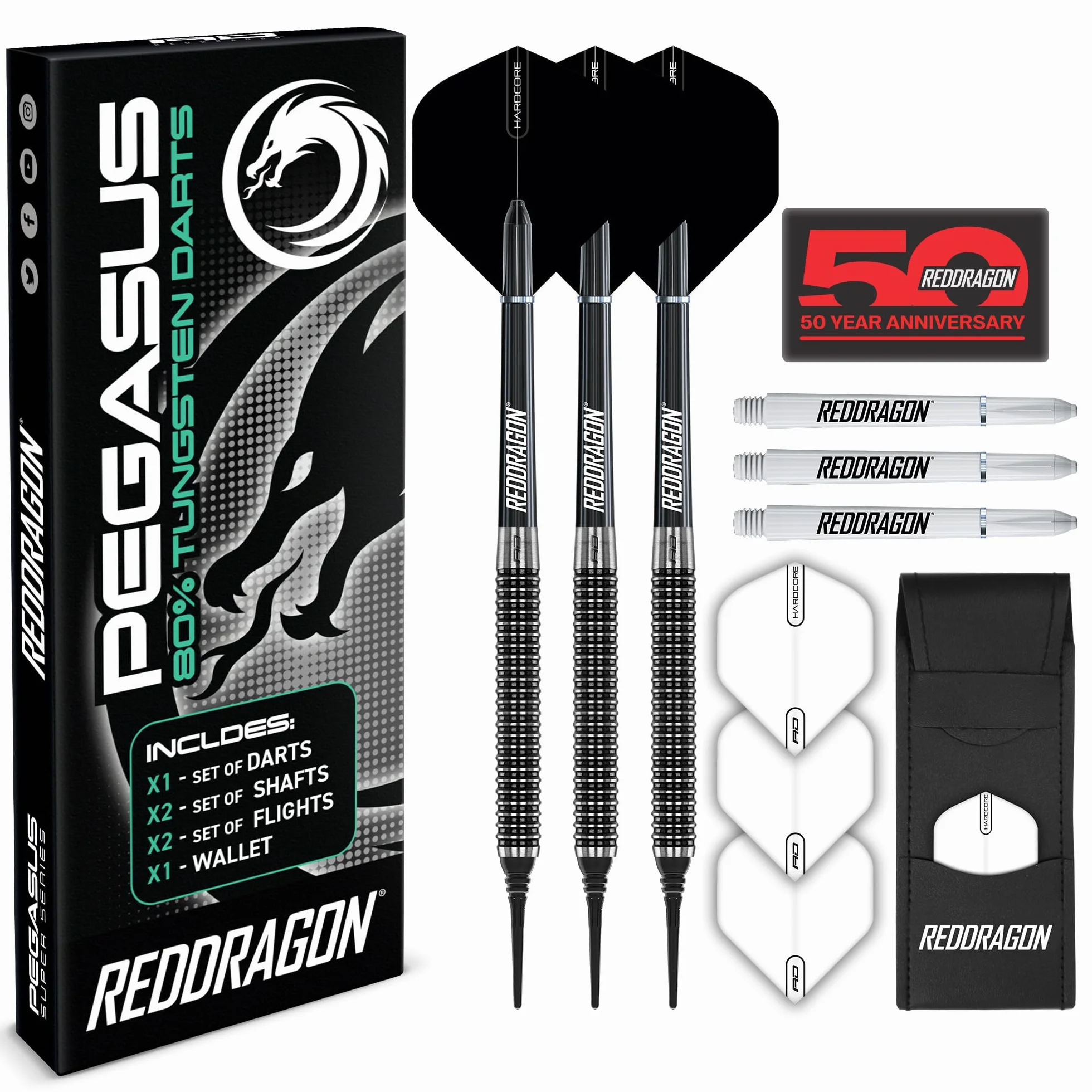 RED DRAGON Zestaw rzutek Pegasus Soft Tip 20 gramów