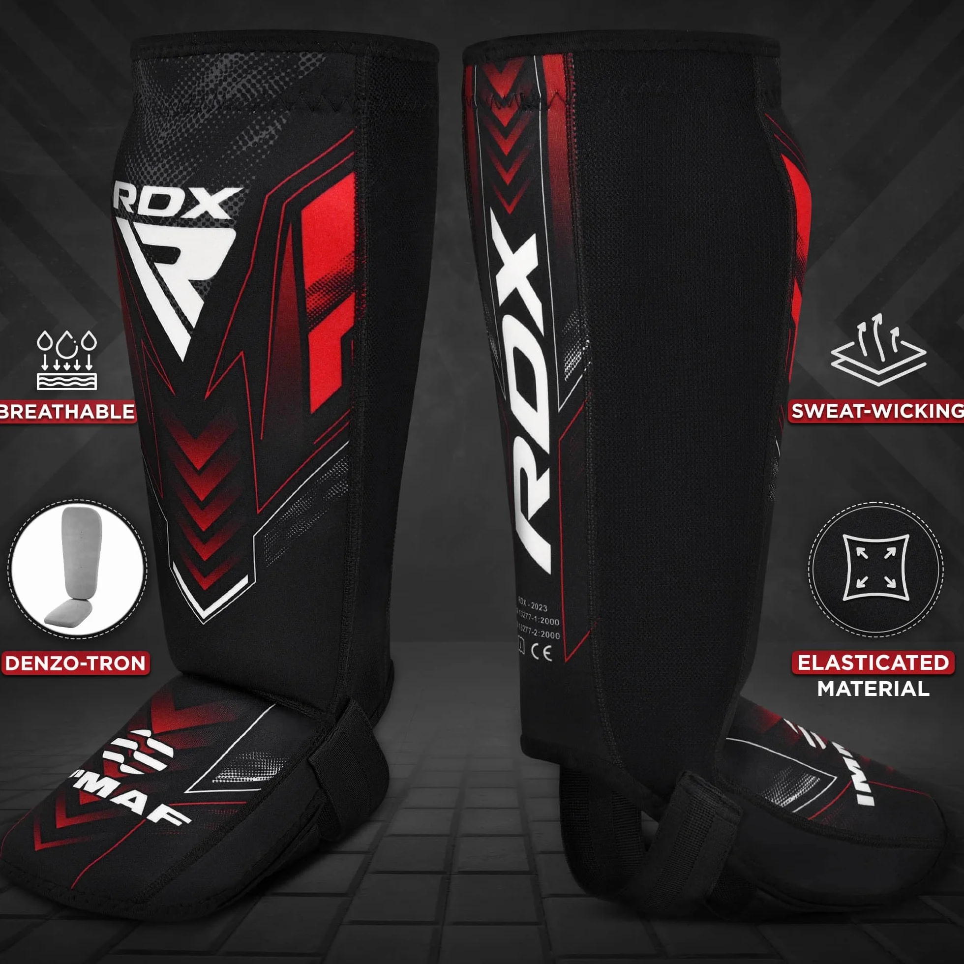 RDX Zatwierdzone przez IMMAF ochraniacze goleni, neoprenowe ochraniacze na golenie, do sparingów i grapplingu, MMA, kickboxingu, mieszanych sztuk walki, profesjonalna ochrona podbicia goleni, dla