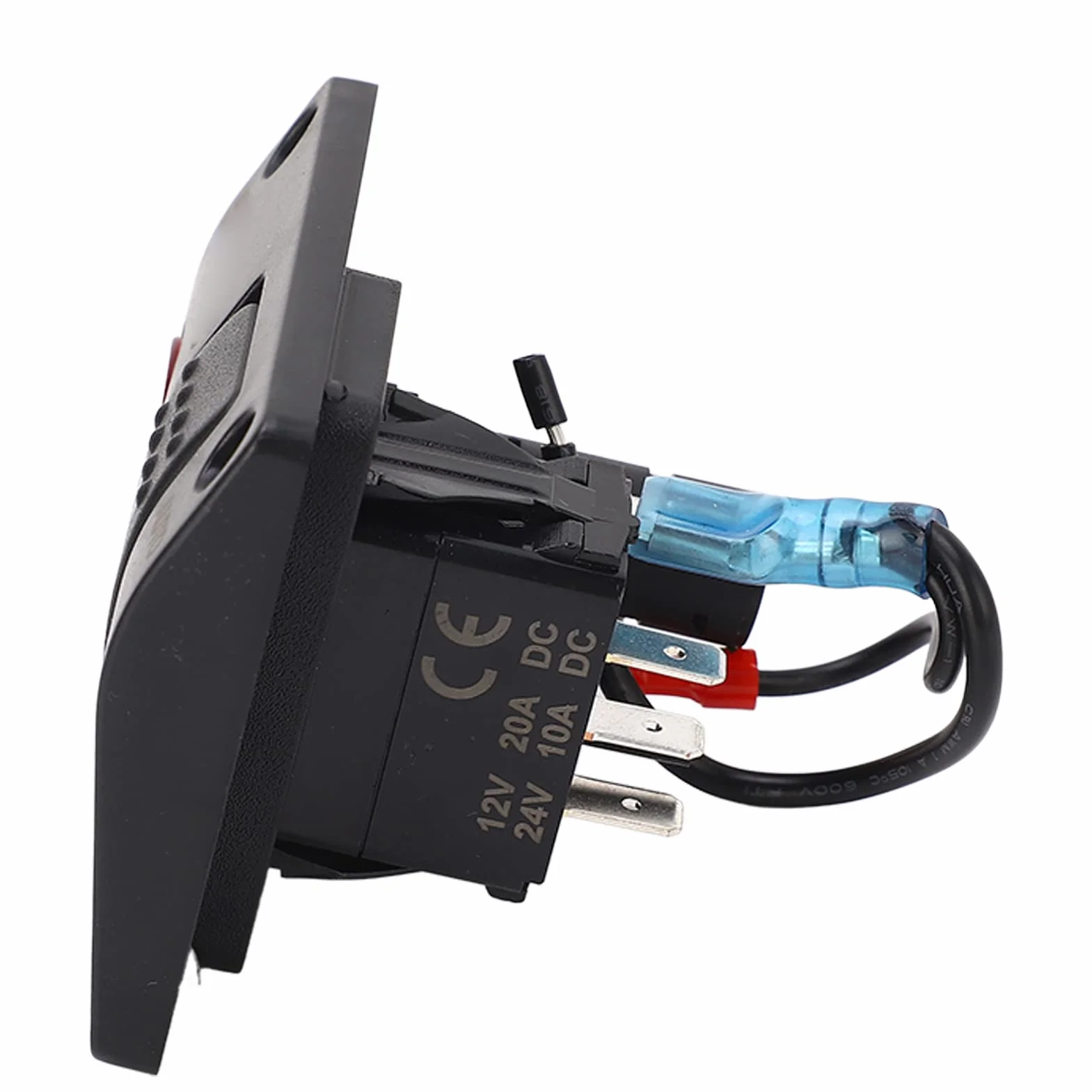 3 Way Warunek Przełącznika Pompy Zęzowej Man Off Auto Włącznik Pompy Zęzowej z światłem LED dla Statków i Jachtów DC24V 3 Way Dilge Pomp Pump Pone (DC12V)
