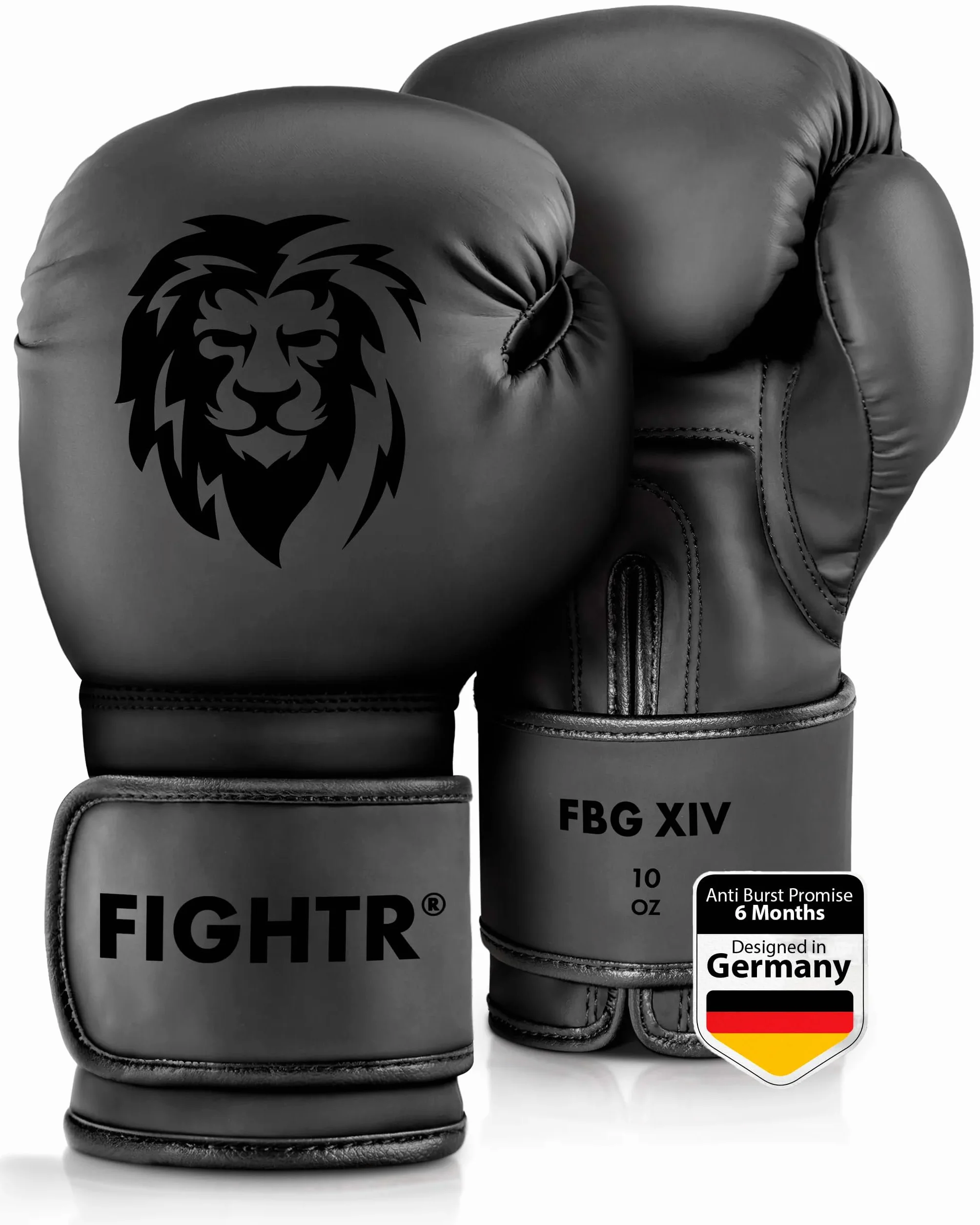 FIGHTR Rękawice bokserskie - maksymalna ochrona i stabilność | Rękawice bokserskie, MMA, Muay Thai i Kickboxing, rozmiary 8-16 uncji, torba do noszenia w zestawie