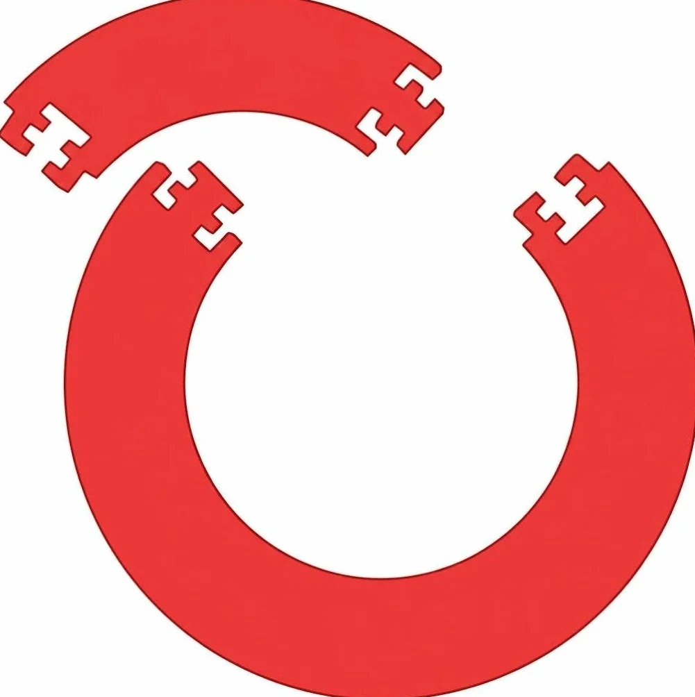 Dart Catchring Surround, pierścień do łapania darta, służy do ochrony ścian wokół tarczy, 4 części, czerwona