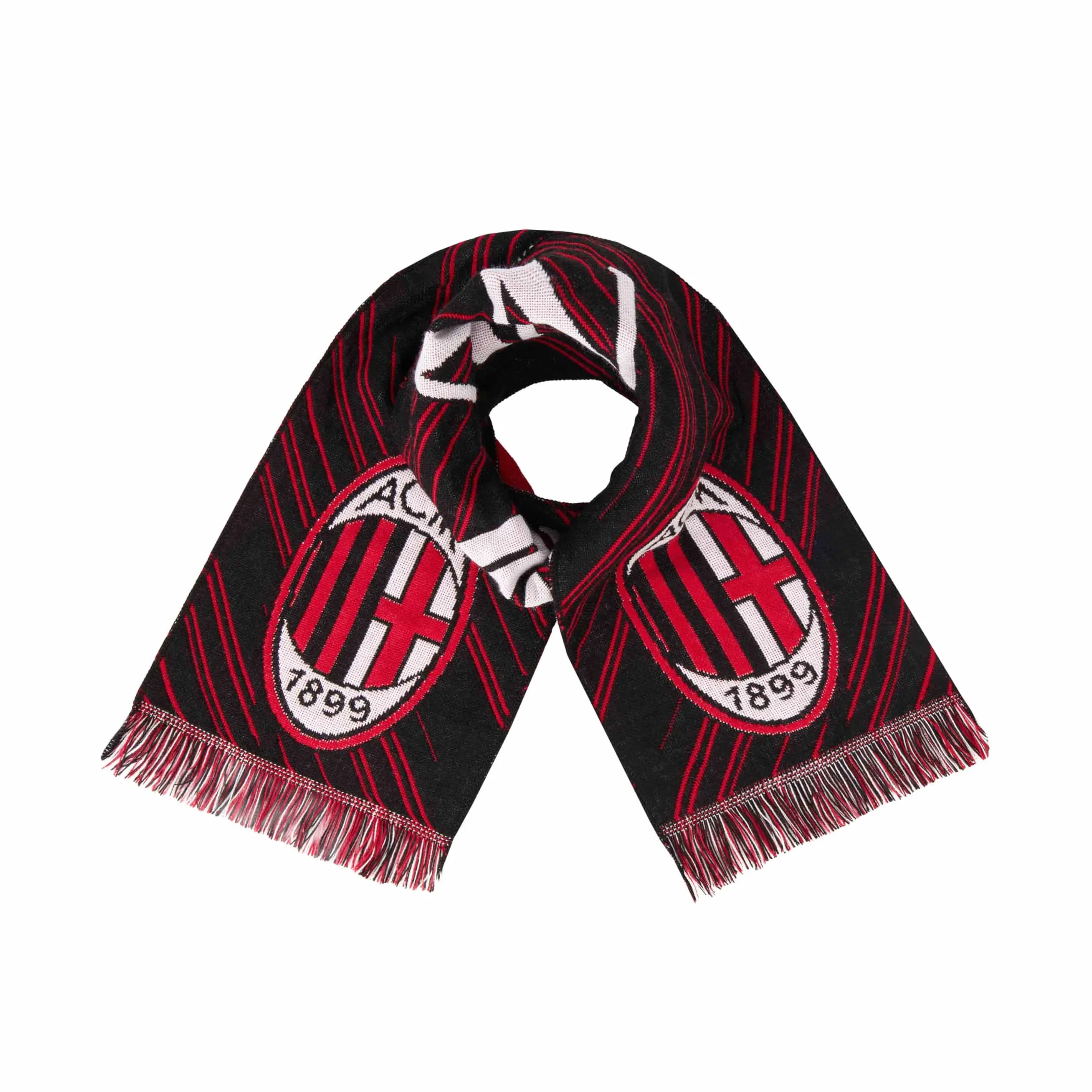 AC Milan, Oficjalny szalik, żakard, akryl, jeden rozmiar, grafika