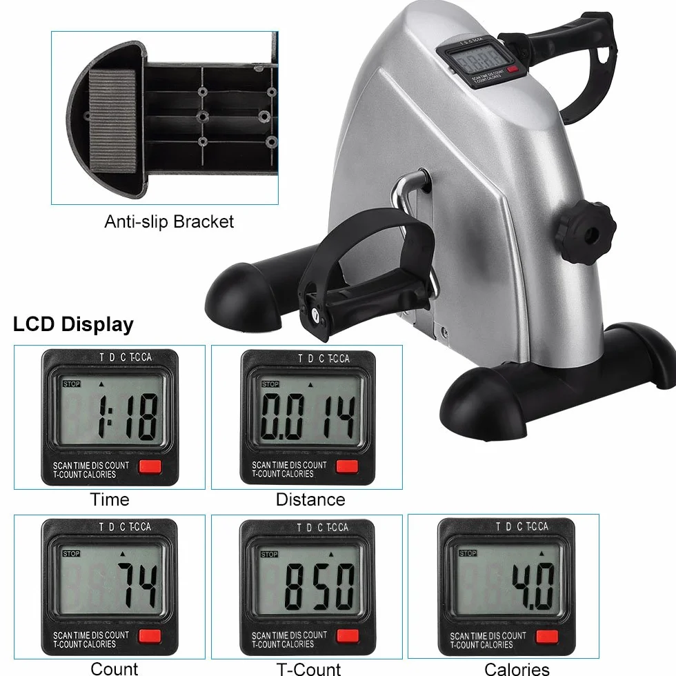 Mini rower treningowy przenośny domowy pedał ćwiczący siłownia fitness noga ramię