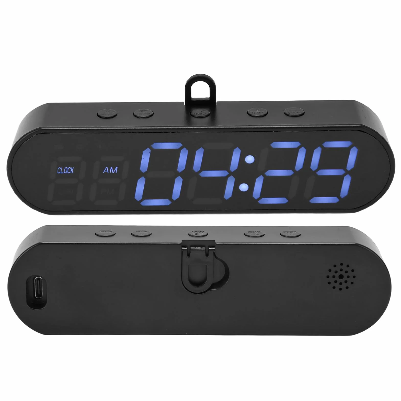 Przenośny Minutnik na Siłownię, Minutnik Interwałowy Zegar Odliczający/w górę Stoper 1000 MAh USB Można ładować Fitness Sport Interwałowy Timer do Treningu Budzik do Domowej