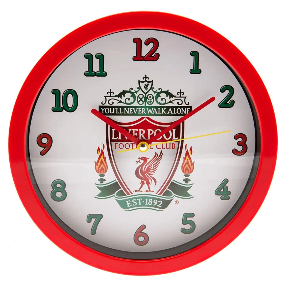 Zegar ścienny klubu piłkarskiego Liverpool, wielokolorowy, jeden rozmiar