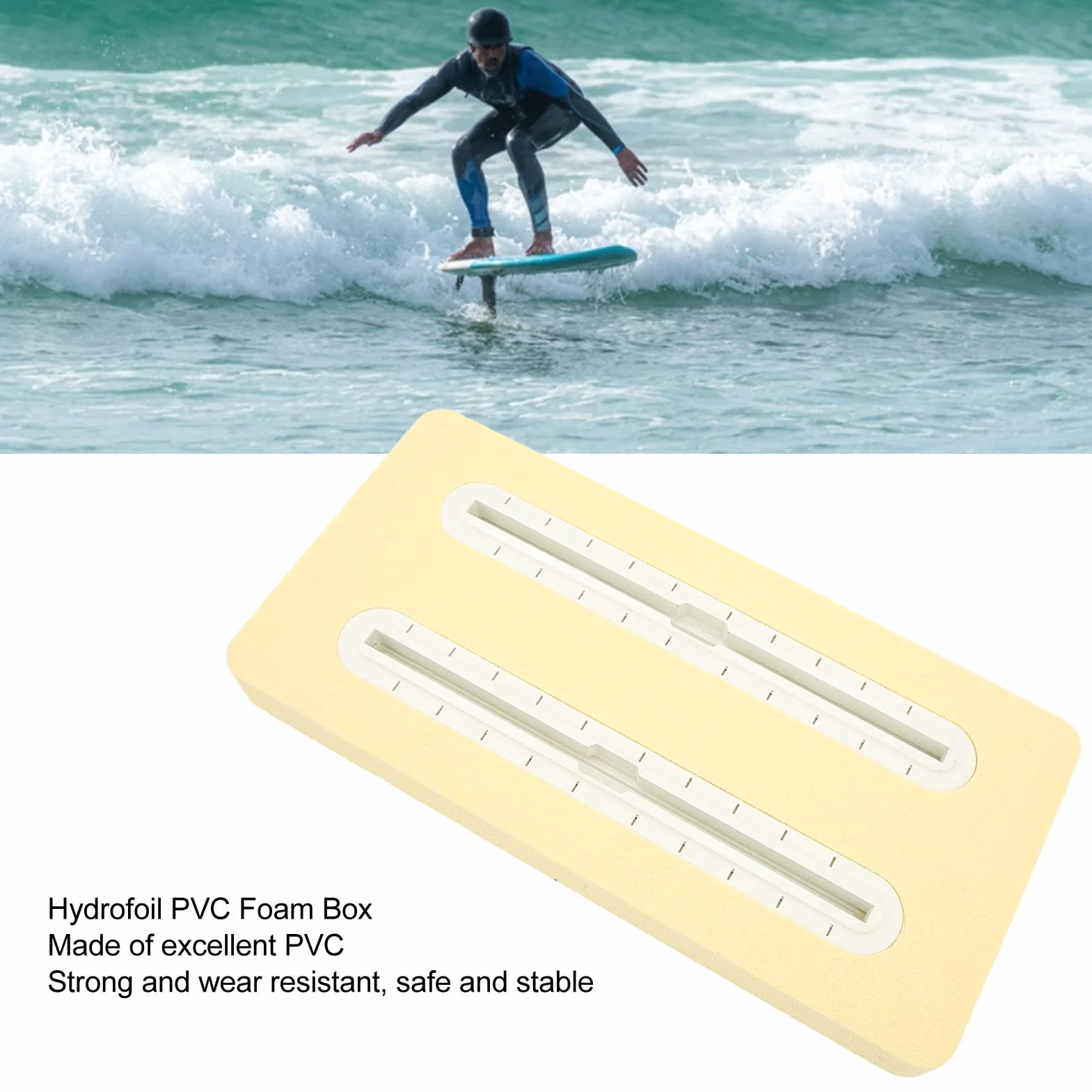 Hydrofoil Rail Box Universal Strongbox Kompatybilny z płytą do Surfowania Biały