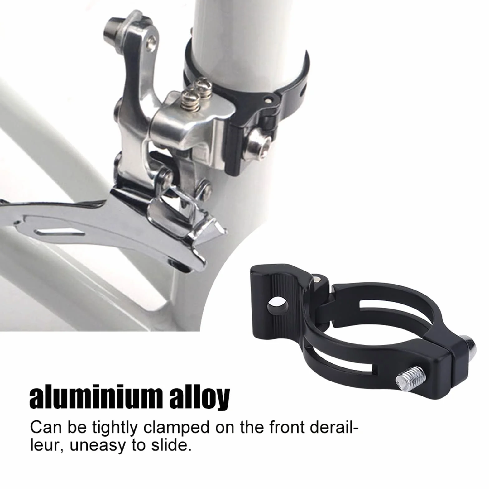 Przedni adapter przerzutki czarny 31,8 mm / 34,9 mm stop kabel stop rower górski przerzutka adapter zacisk