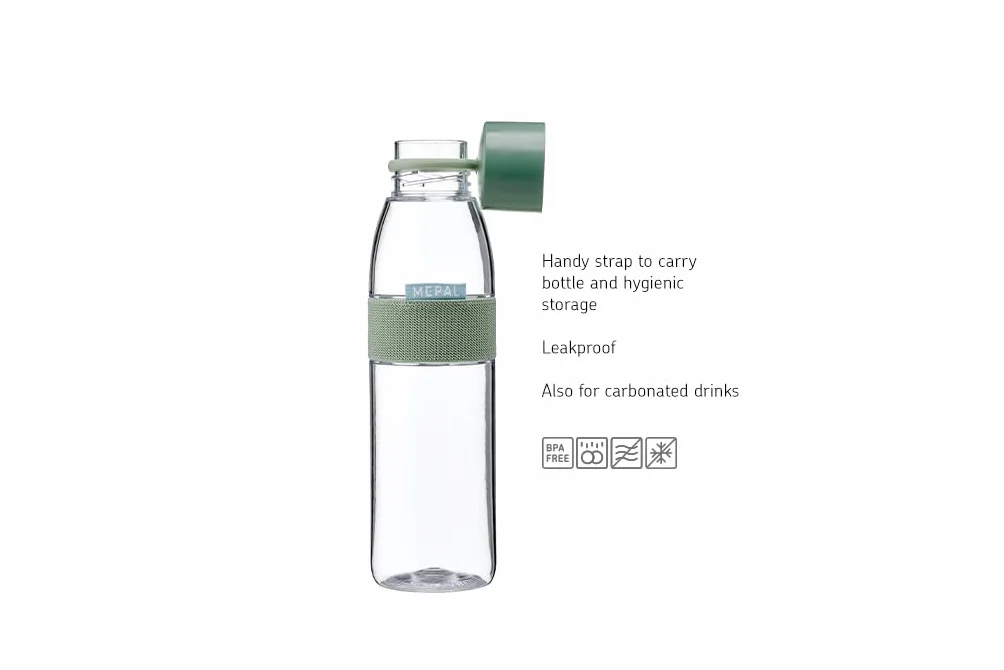 Mepal Ellipse Butelka na Wodę Wielokrotnego Użytku 700 ml Czarna Nordic Black