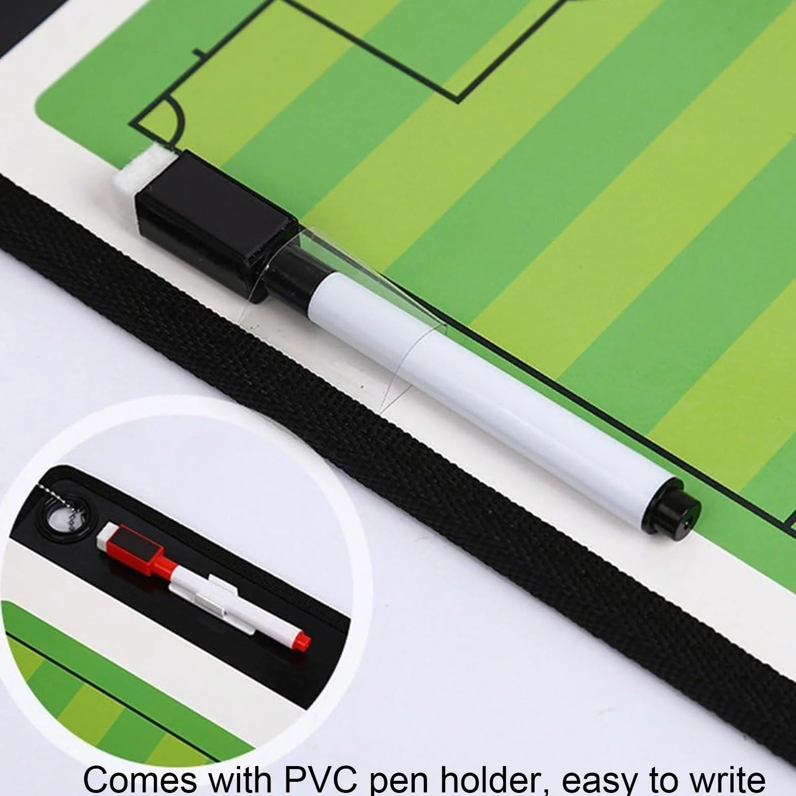 Magnetic Ice Hockey Coaching Board, Double-sided Dry Erase Clipboard, Portable Whiteboard, with Markers, Chess Pieces