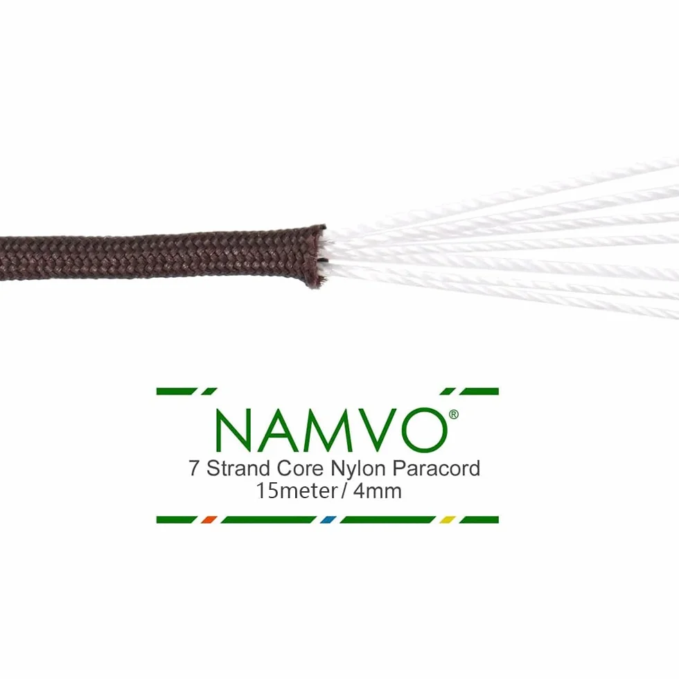 Namvo 550 Paracord 7 Strand linka spadochronowa, Mil Spec typ III 15-metrowy przewodnik po namiocie lina Survival smycz spadochronowa na zewn?trz Camping Crafting breloki Desert Camo