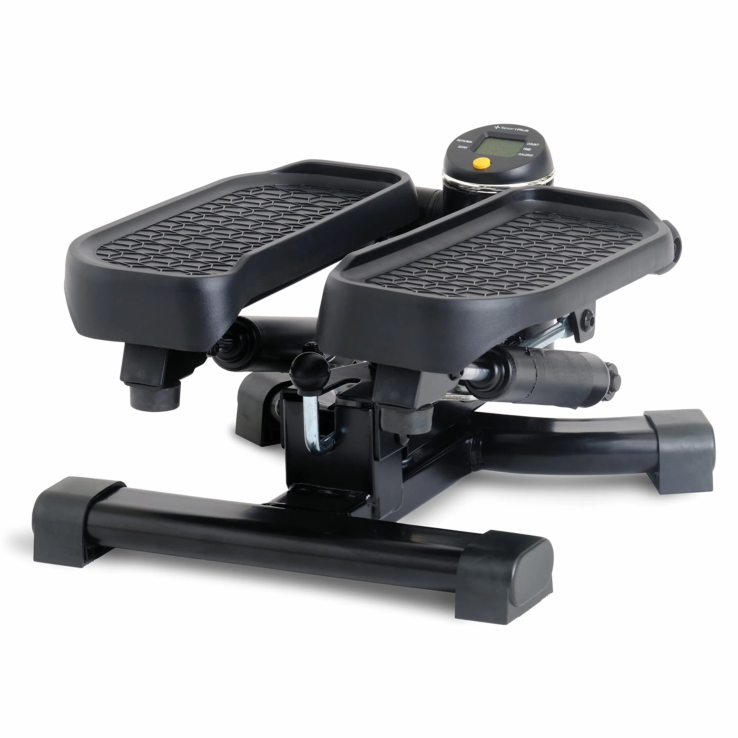 SportPlus Mini stepper 2 w 1 z opatentowaną technologią przełączania, stepper Swing i Stepper w jednym urządzeniu, do 100 kg, niezużywający się cylinder hydrauliczny