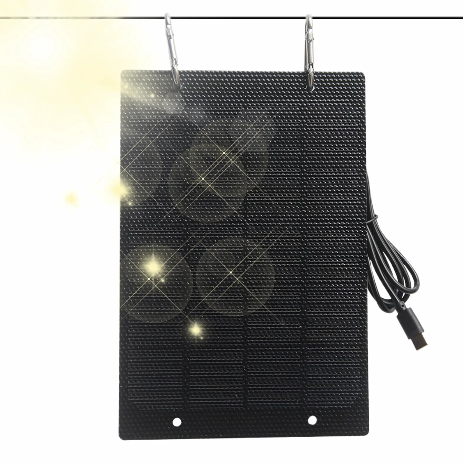 Ładowarka do telefonu zasilana energią słoneczną | kempingowy panel słoneczny 50 W, mała ładowarka do użytku na świeżym powietrzu, na kemping, do domu, do plecaka, kampera, namiotu